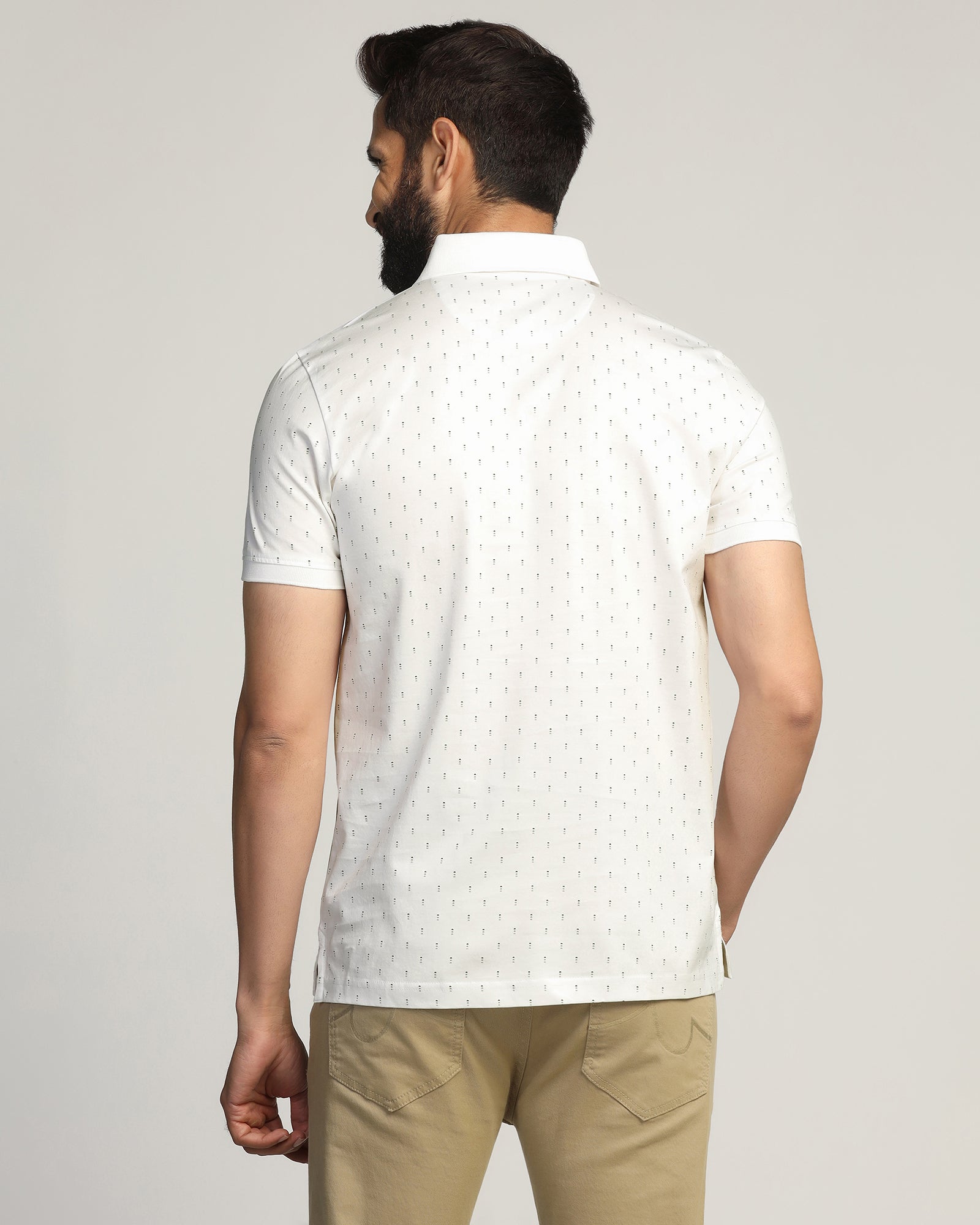 Polo White Printed T-Shirt - Hala