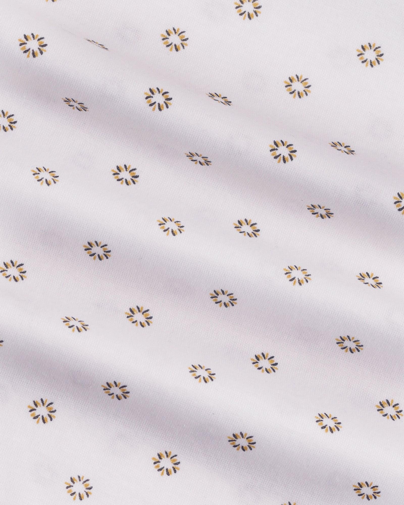 Polo White Printed T-Shirt - Sky