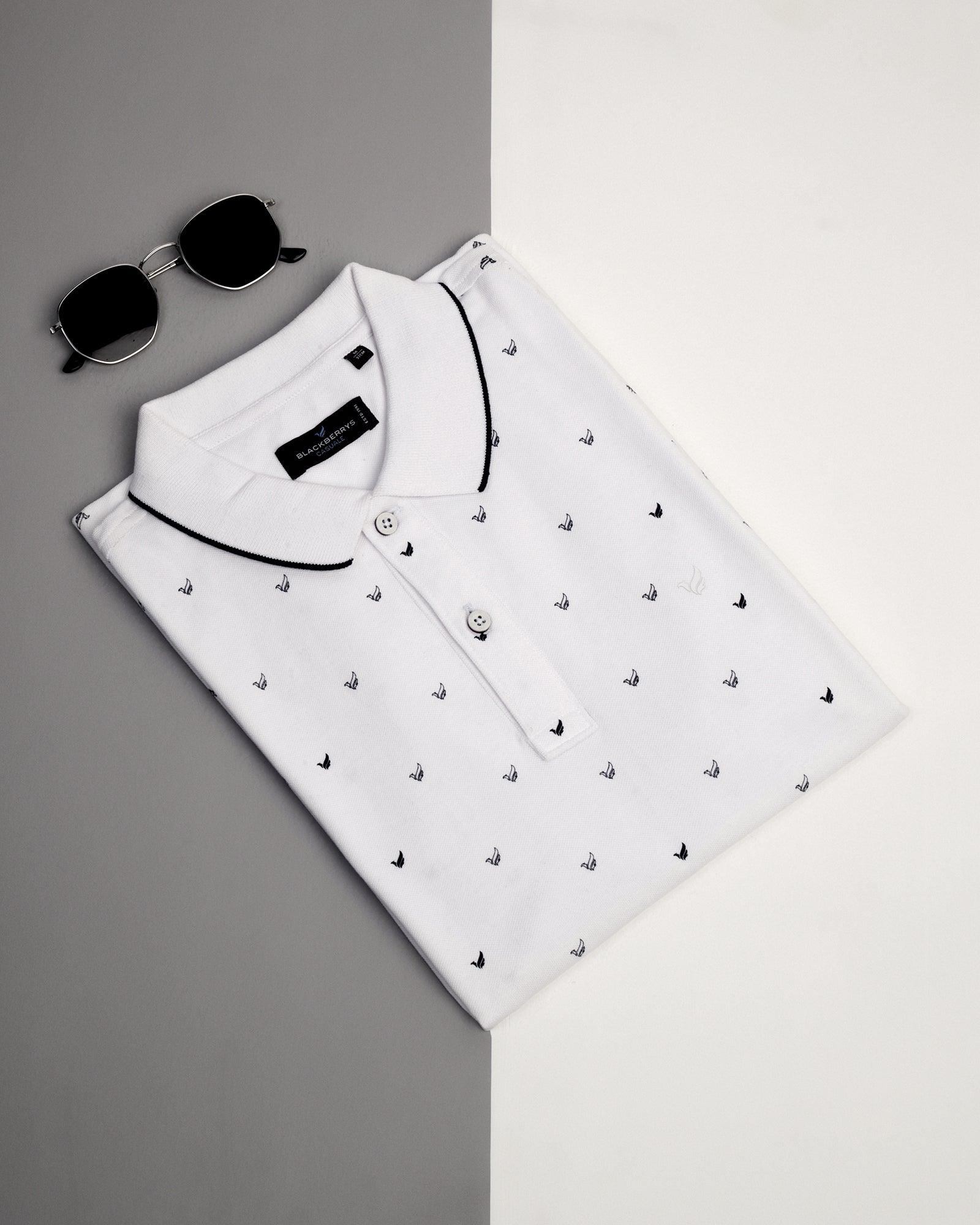 Polo White Printed T-Shirt - Tokyo - Blackberrys