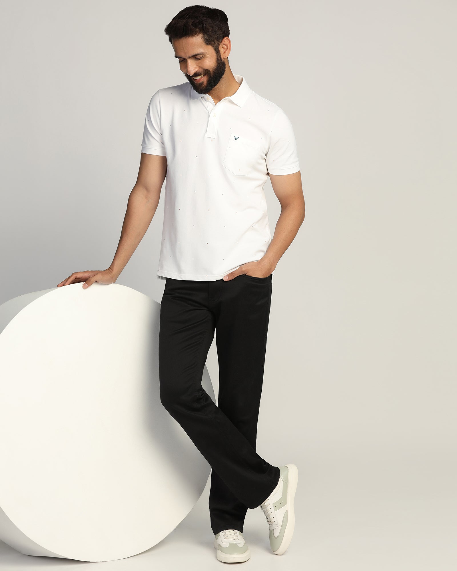 Polo White Printed T-Shirt - Wembley
