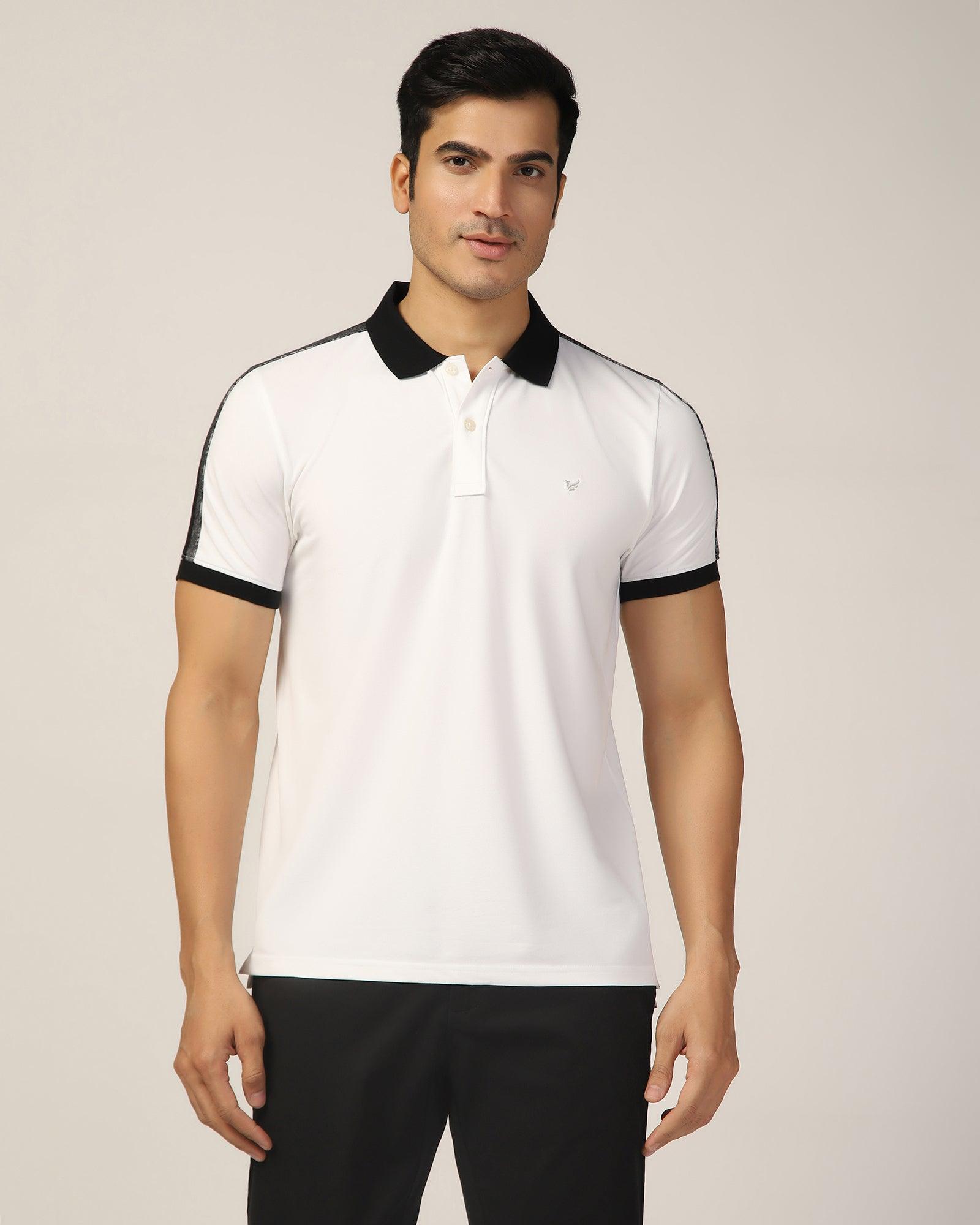 Polo White Solid T-Shirt - Houten - Blackberrys