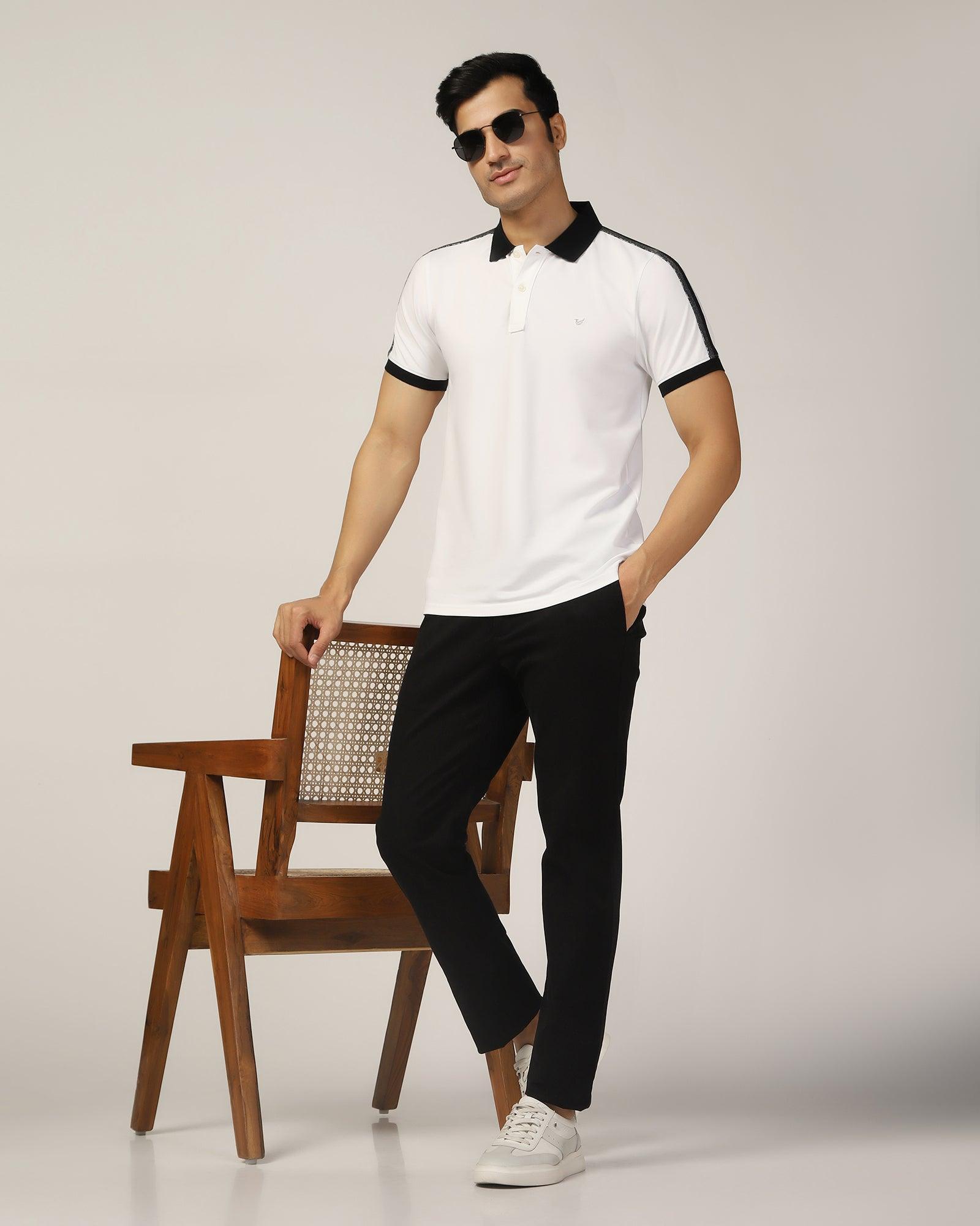Polo White Solid T-Shirt - Houten - Blackberrys