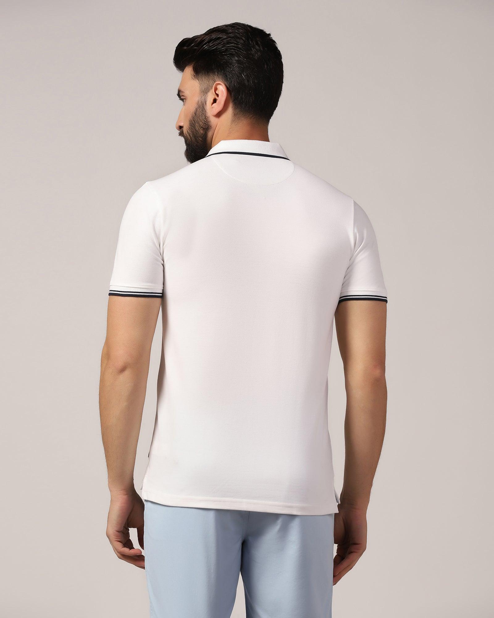 Polo White Solid T-Shirt - Posh - Blackberrys