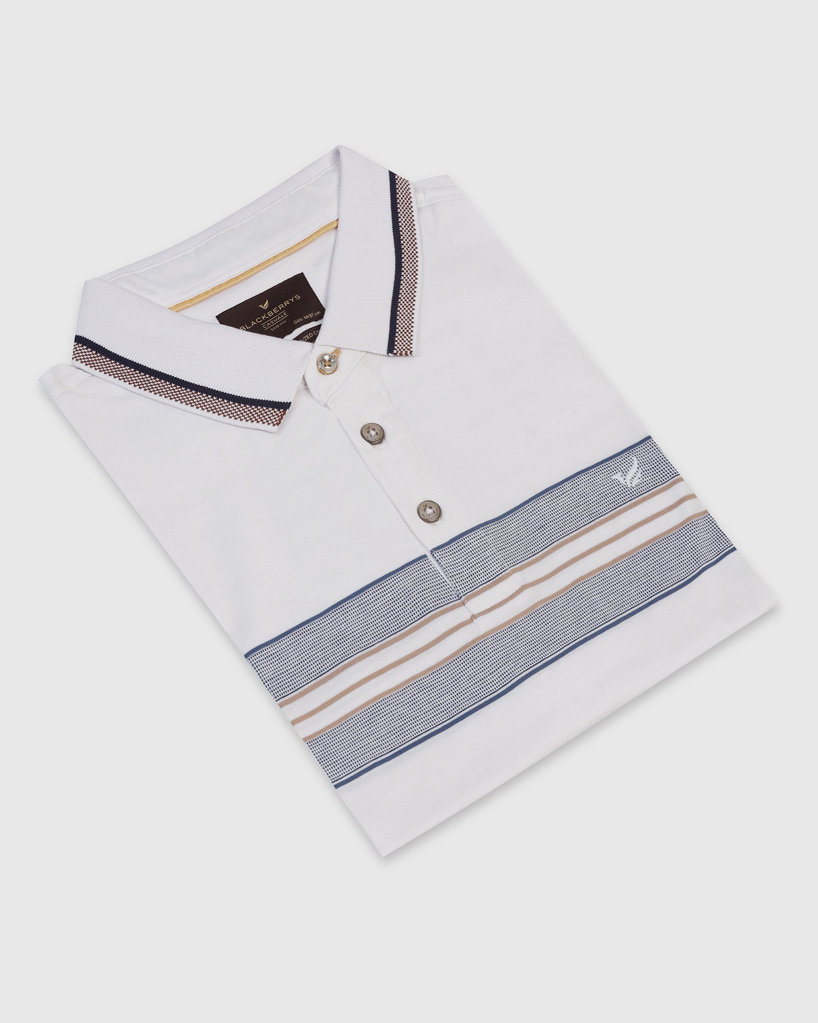 Polo White Stripe T-Shirt - Cetus