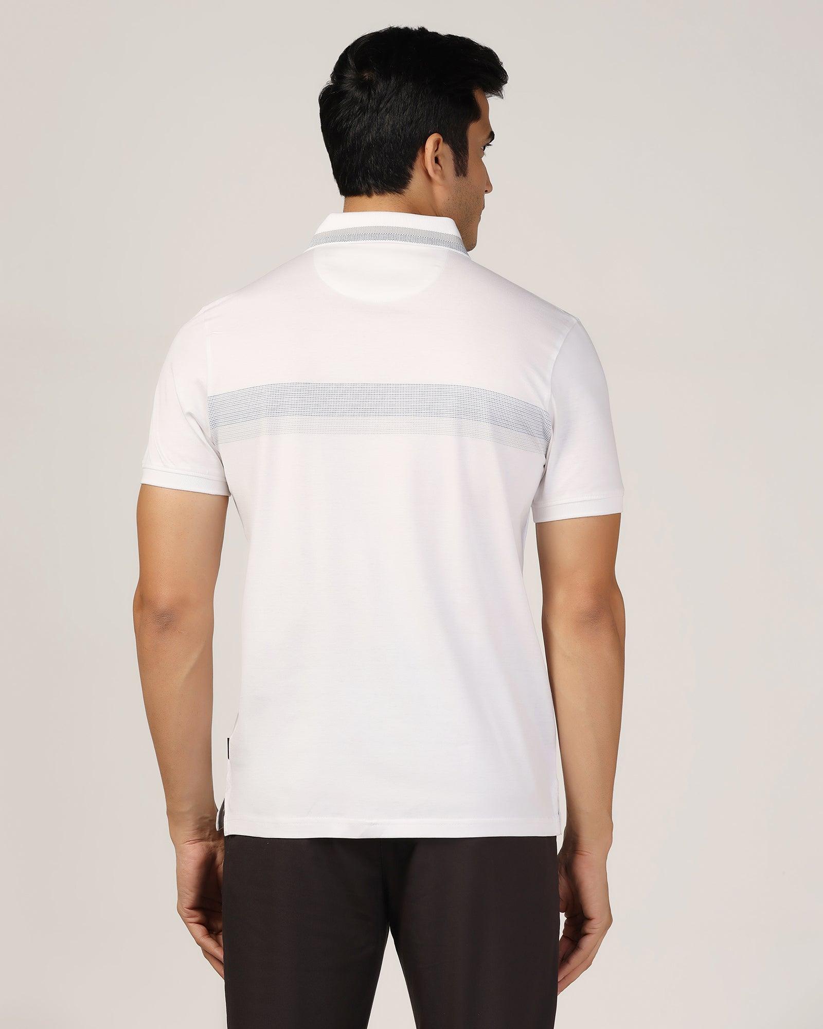 Polo White Stripe T-Shirt - Manny - Blackberrys