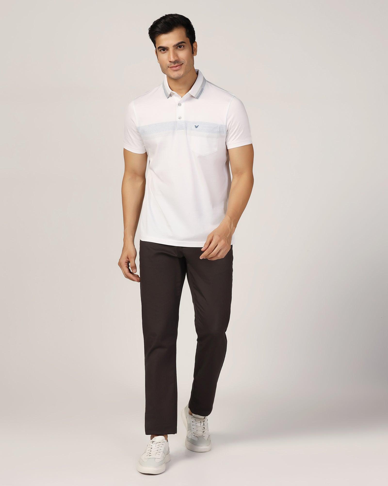 Polo White Stripe T-Shirt - Manny - Blackberrys
