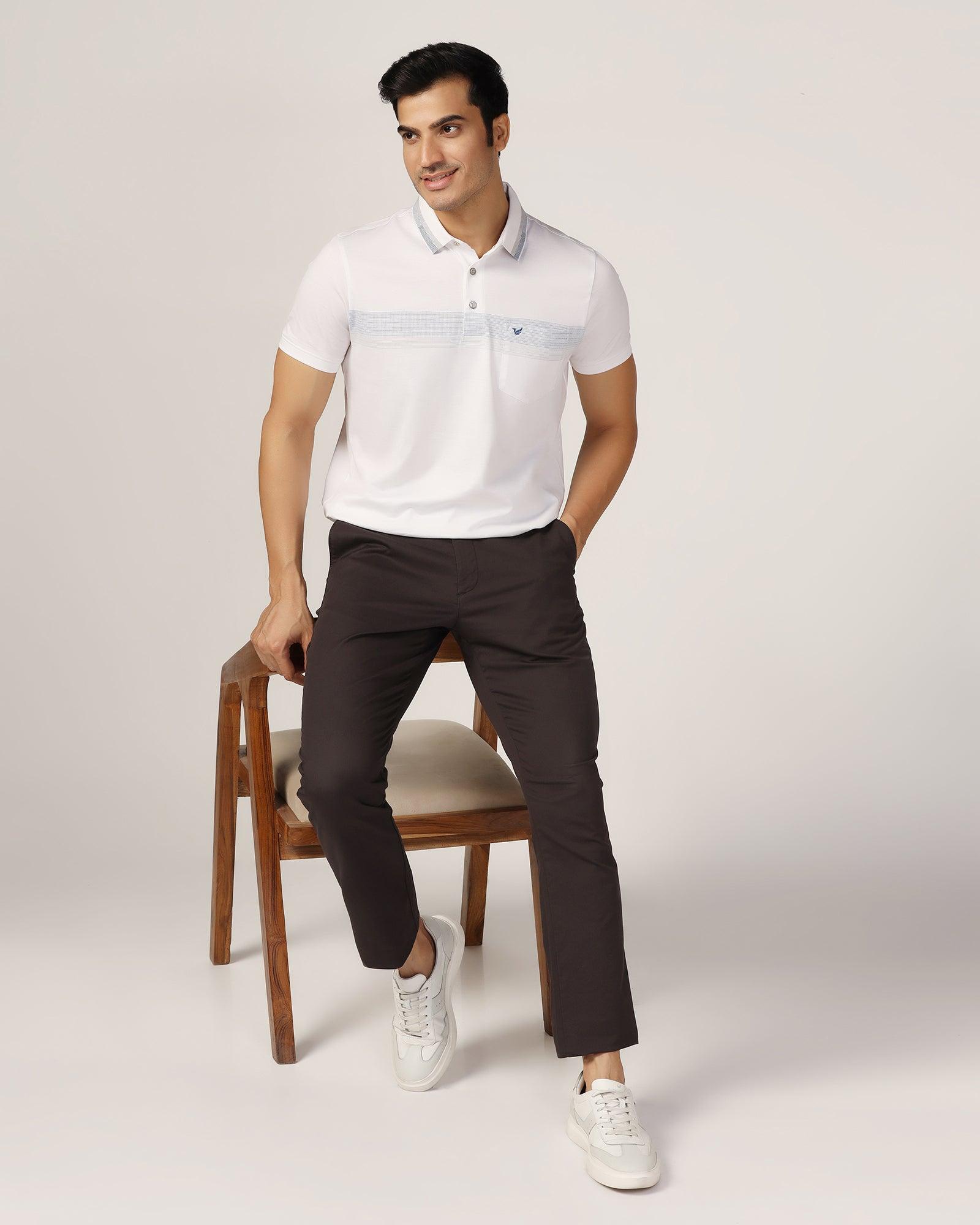 Polo White Stripe T-Shirt - Manny - Blackberrys