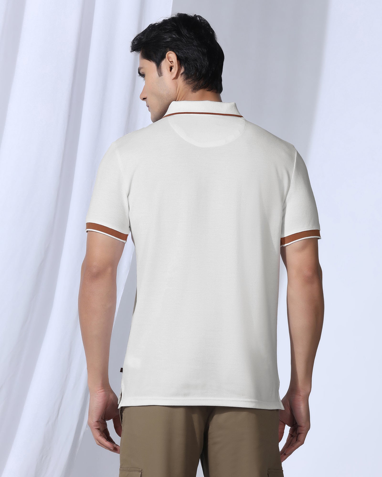 Polo White Stripe T-Shirt - Oriono