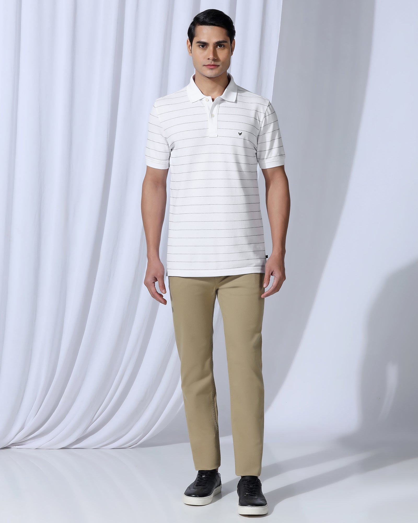 Polo White Stripe T-Shirt - Willow