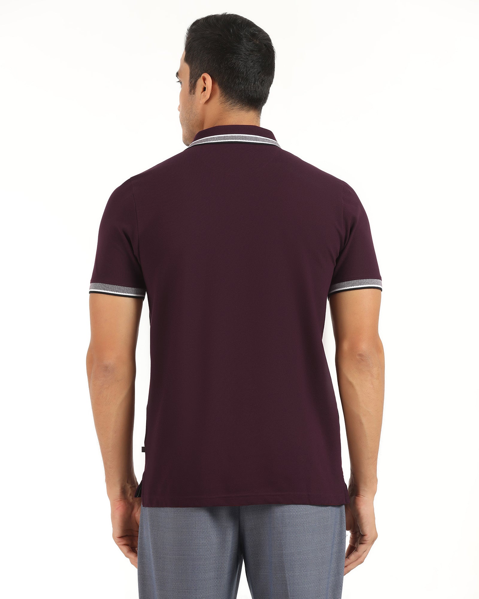 Polo Wine Solid T-Shirt - Taurus