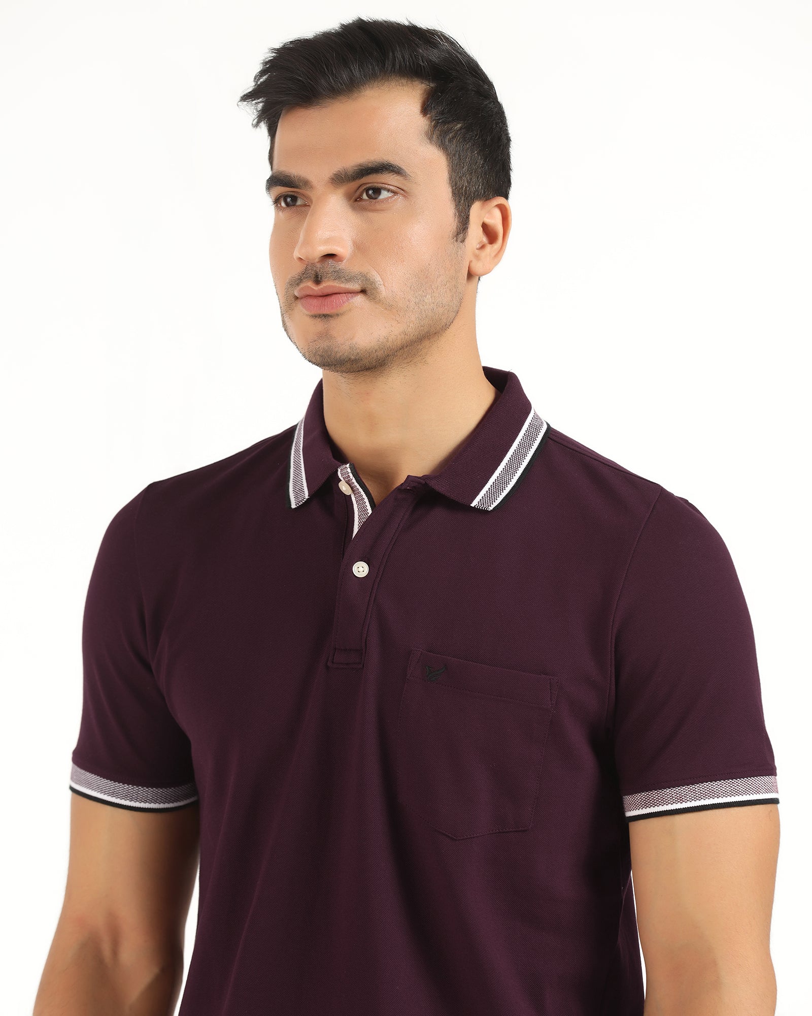 Polo Wine Solid T-Shirt - Taurus