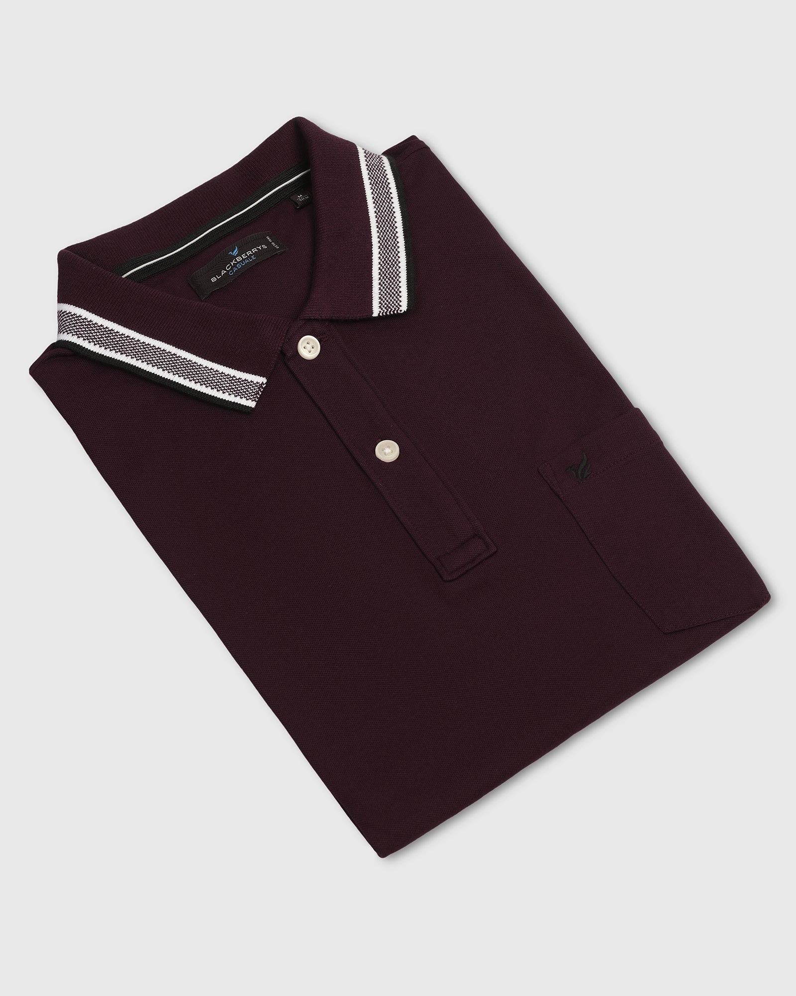 Polo Wine Solid T-Shirt - Taurus