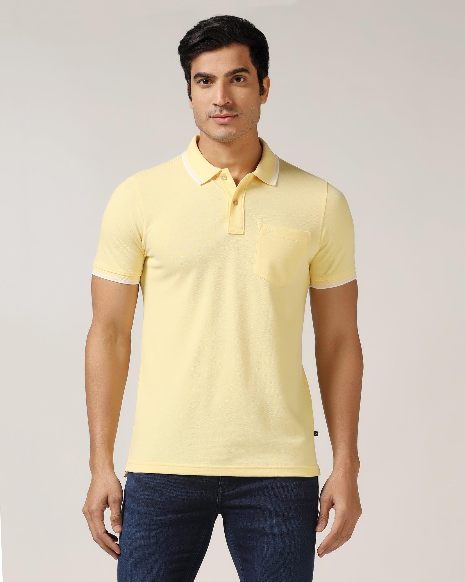 Polo Yellow Solid T-Shirt - Fifa - Blackberrys