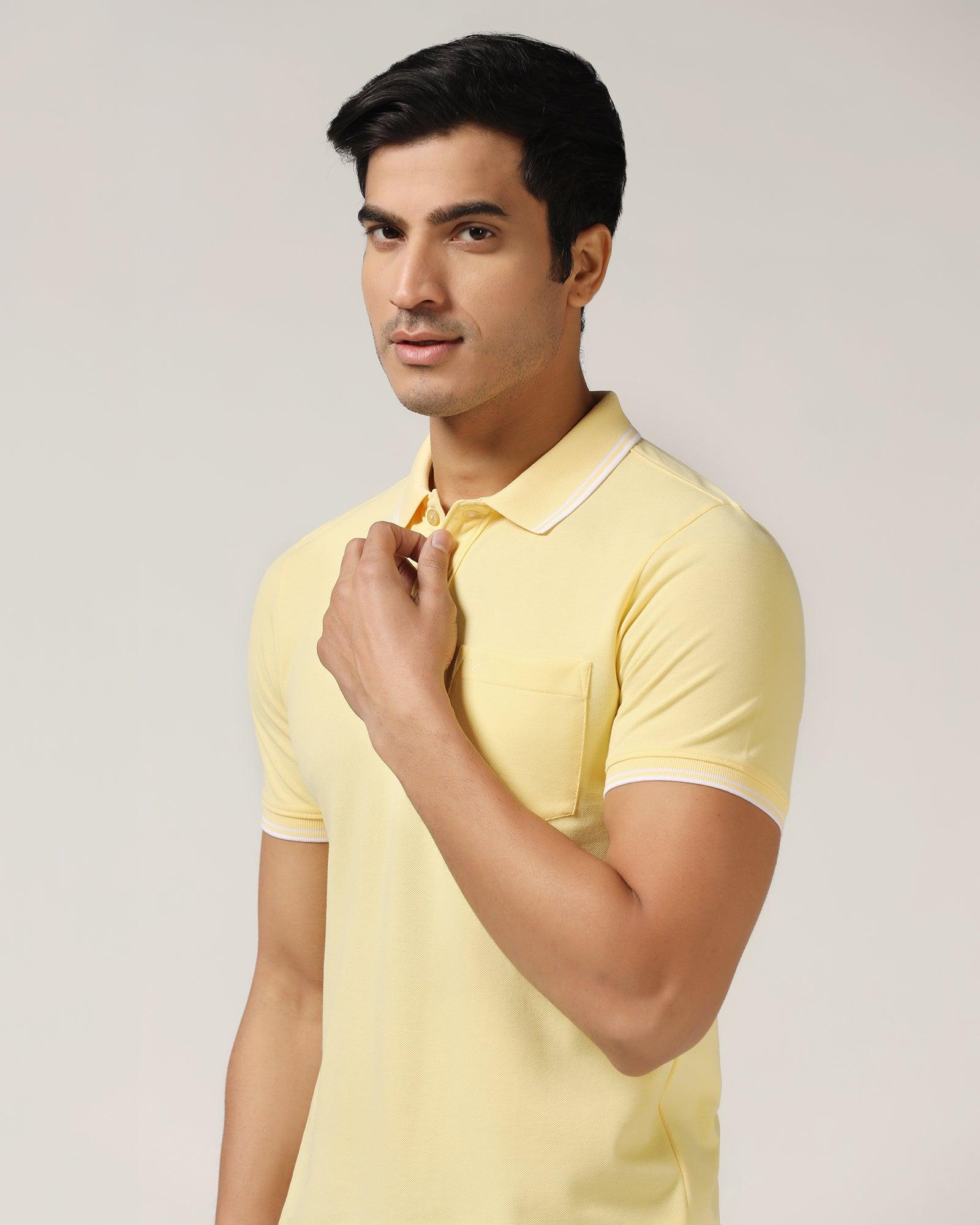 Polo Yellow Solid T-Shirt - Fifa - Blackberrys