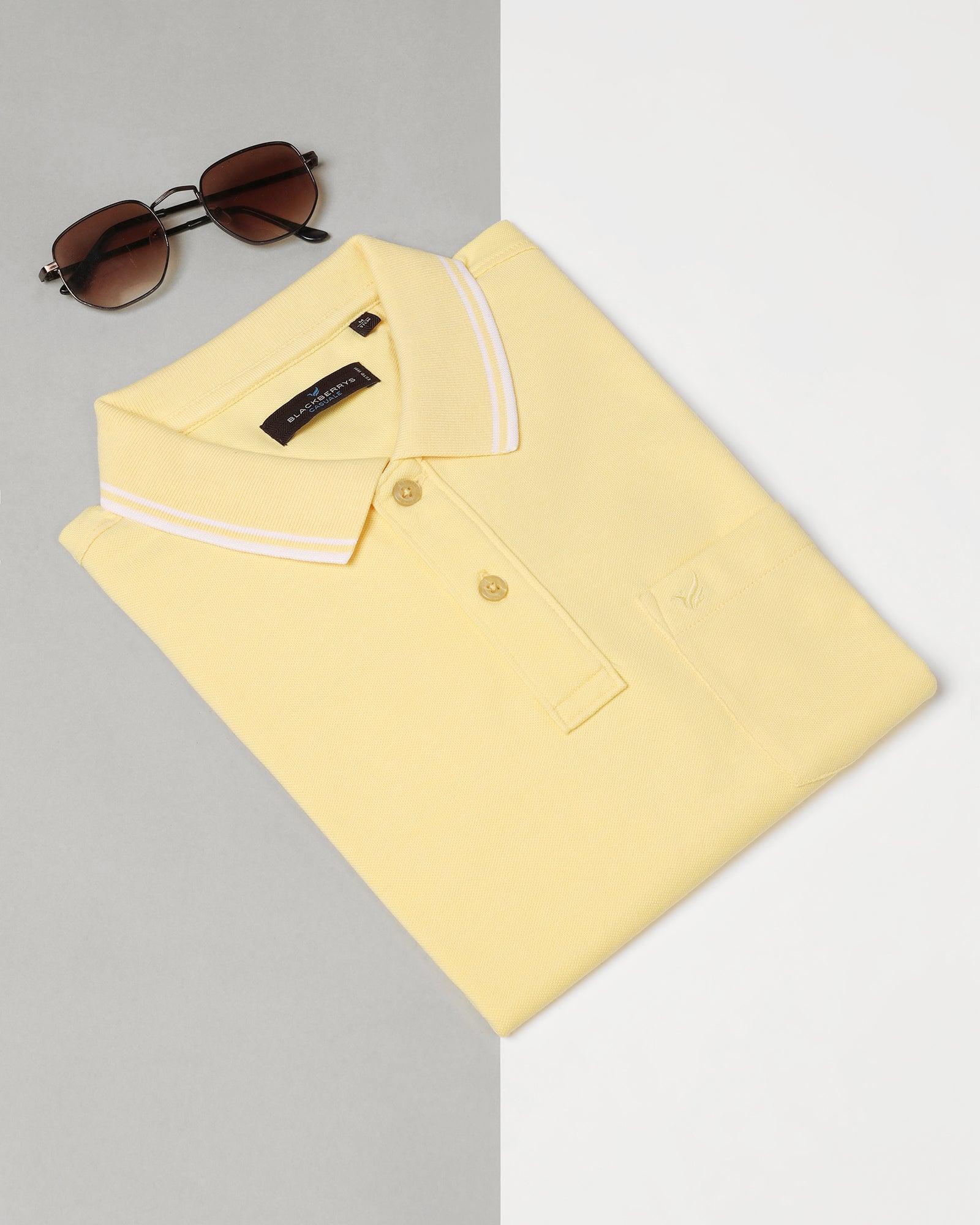Polo Yellow Solid T-Shirt - Fifa - Blackberrys