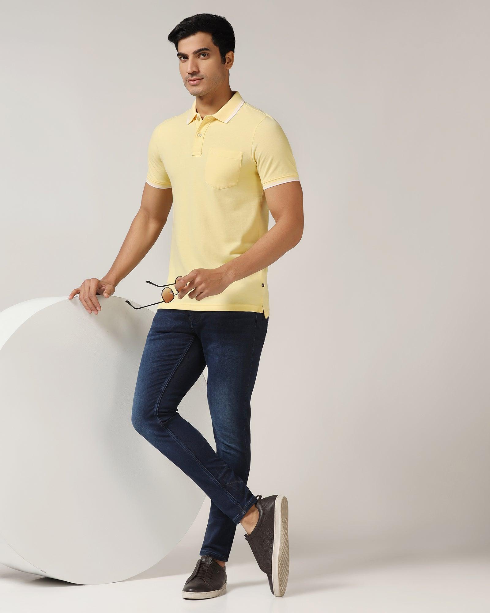 Polo Yellow Solid T-Shirt - Fifa - Blackberrys