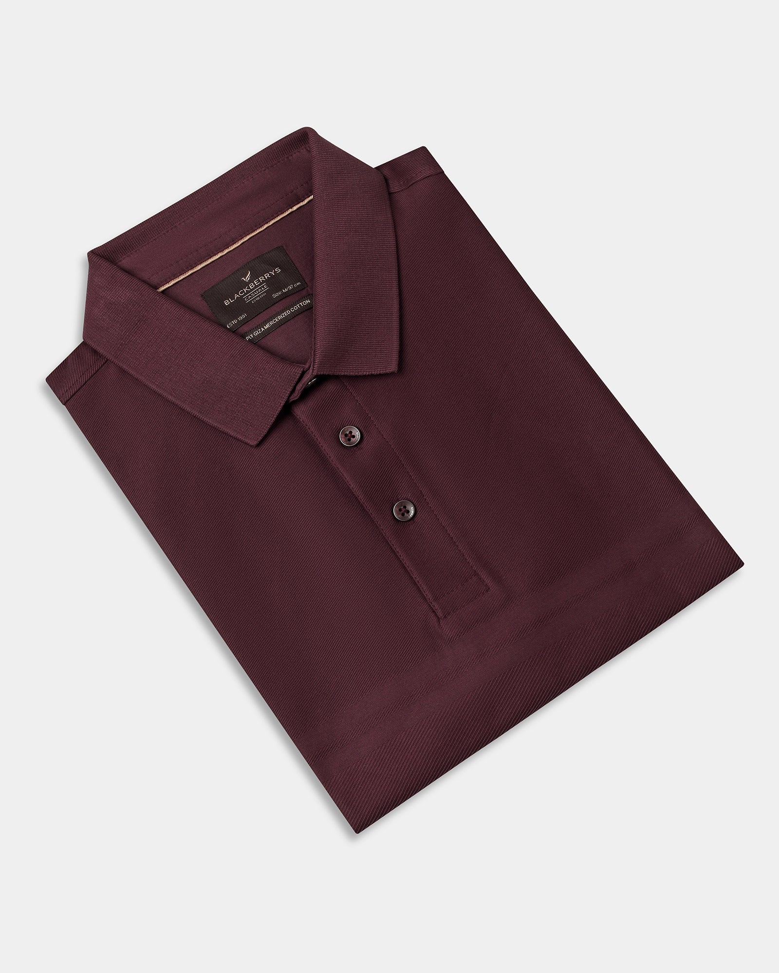 Port Wine Textured Polo - Peek