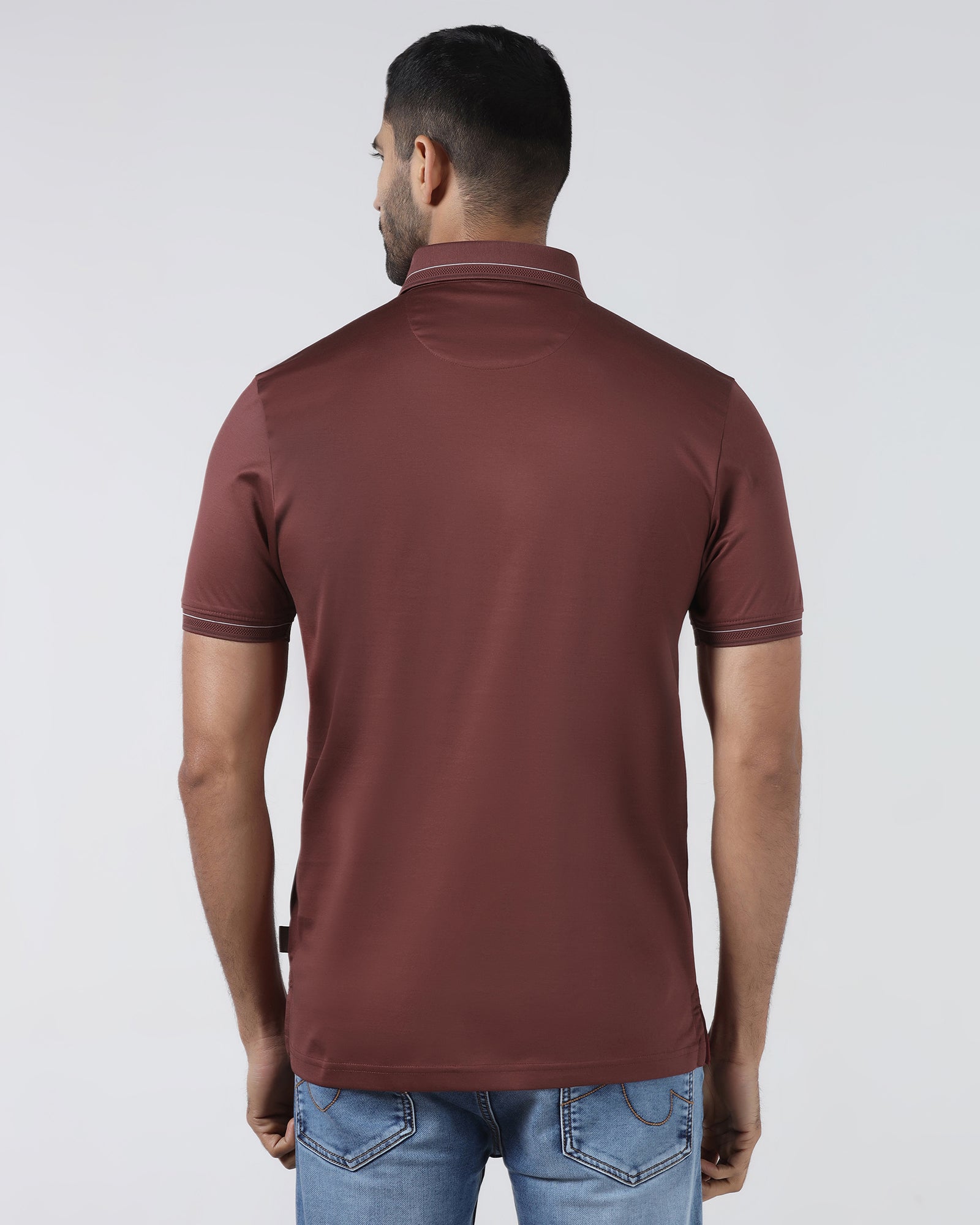 Port Wine Solid Polo - Ram
