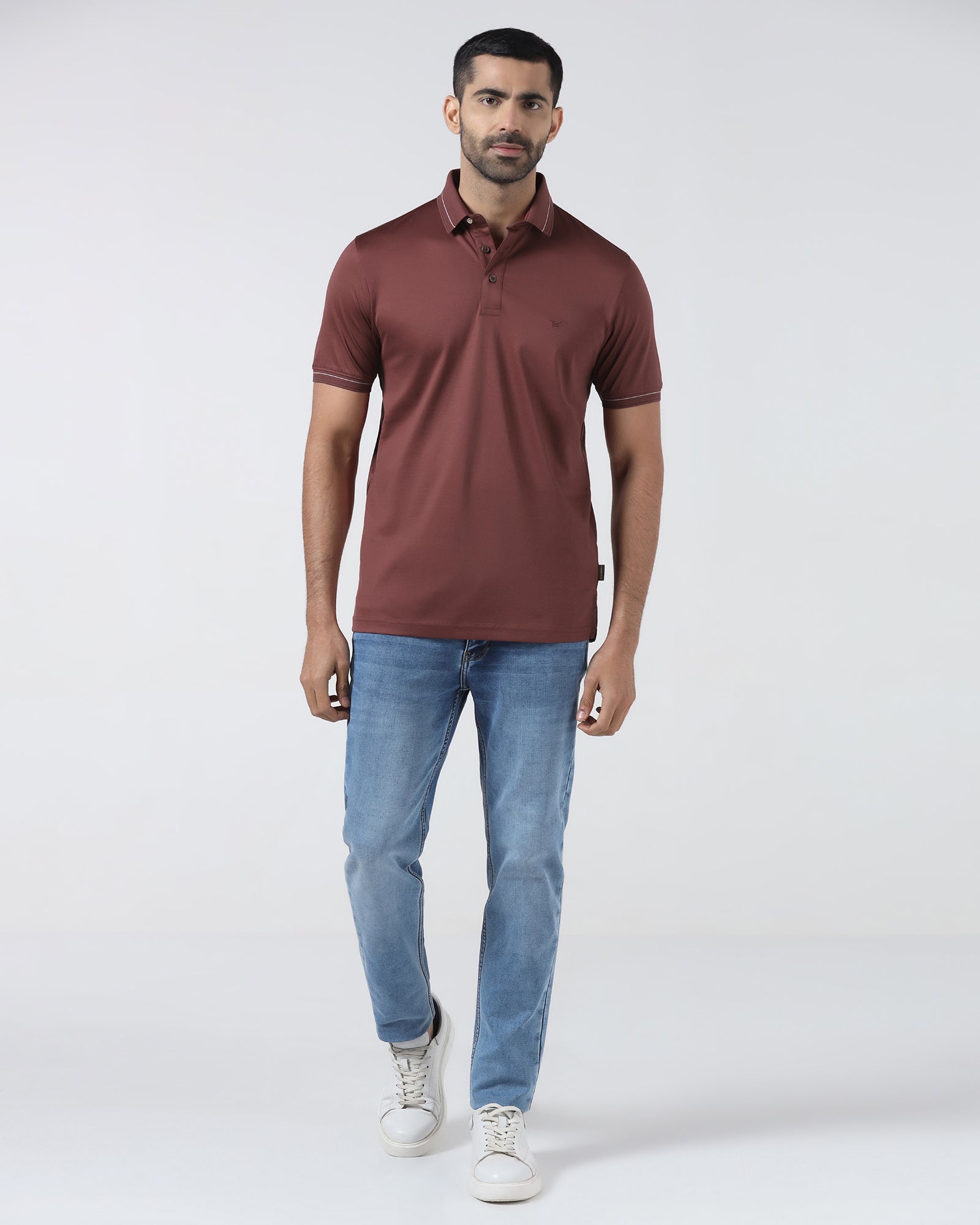 Port Wine Solid Polo - Ram