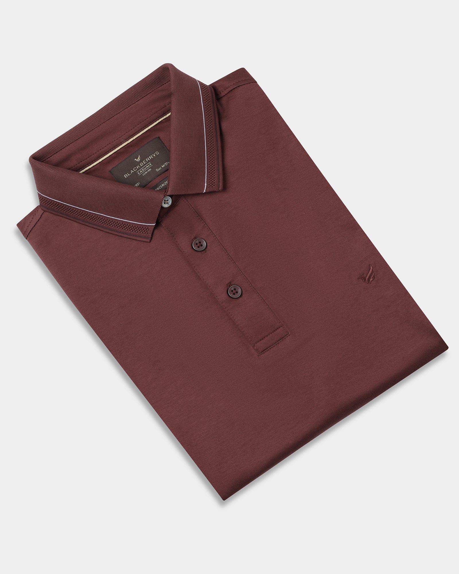 Port Wine Solid Polo - Ram