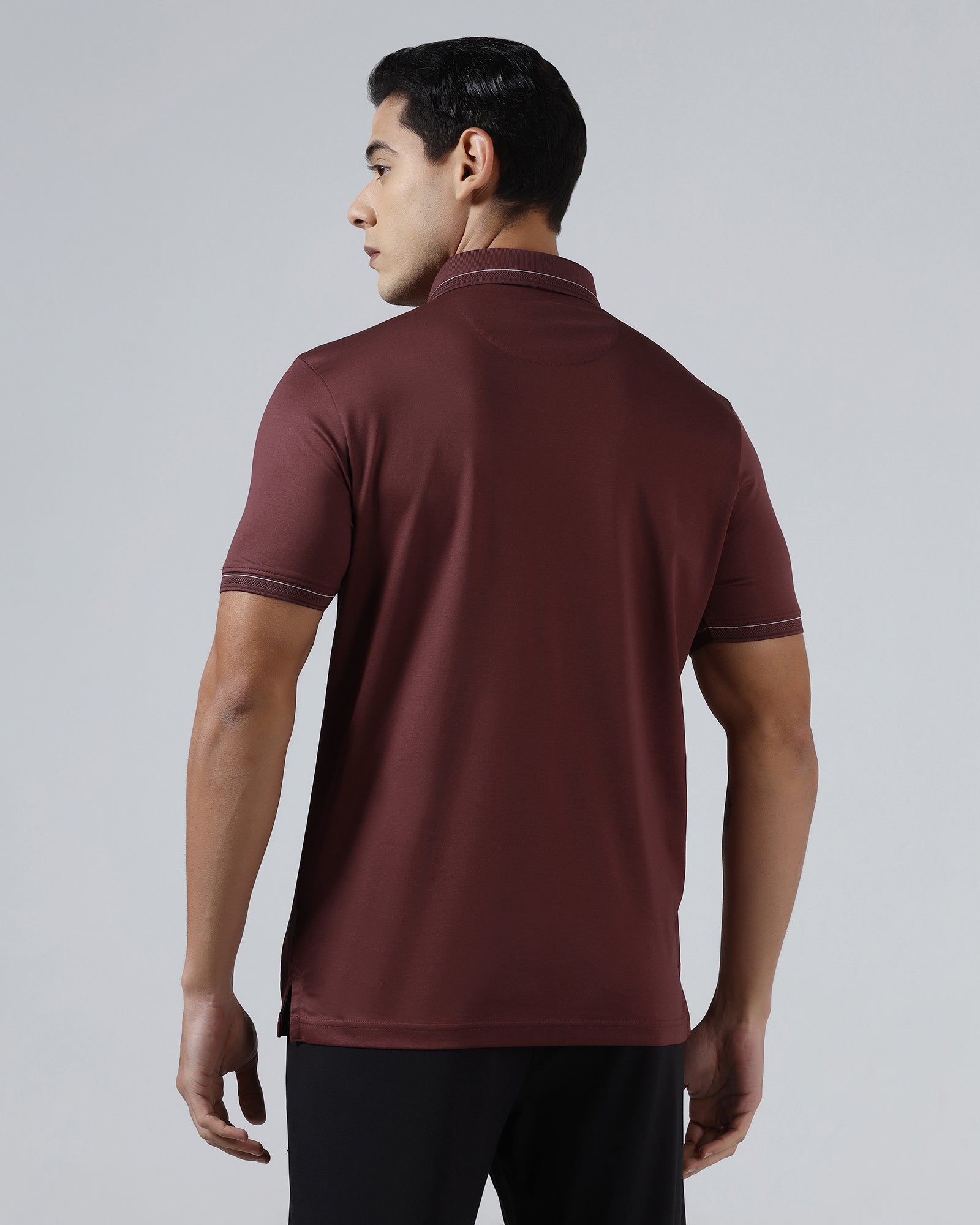 Port Wine Solid Polo - Ram