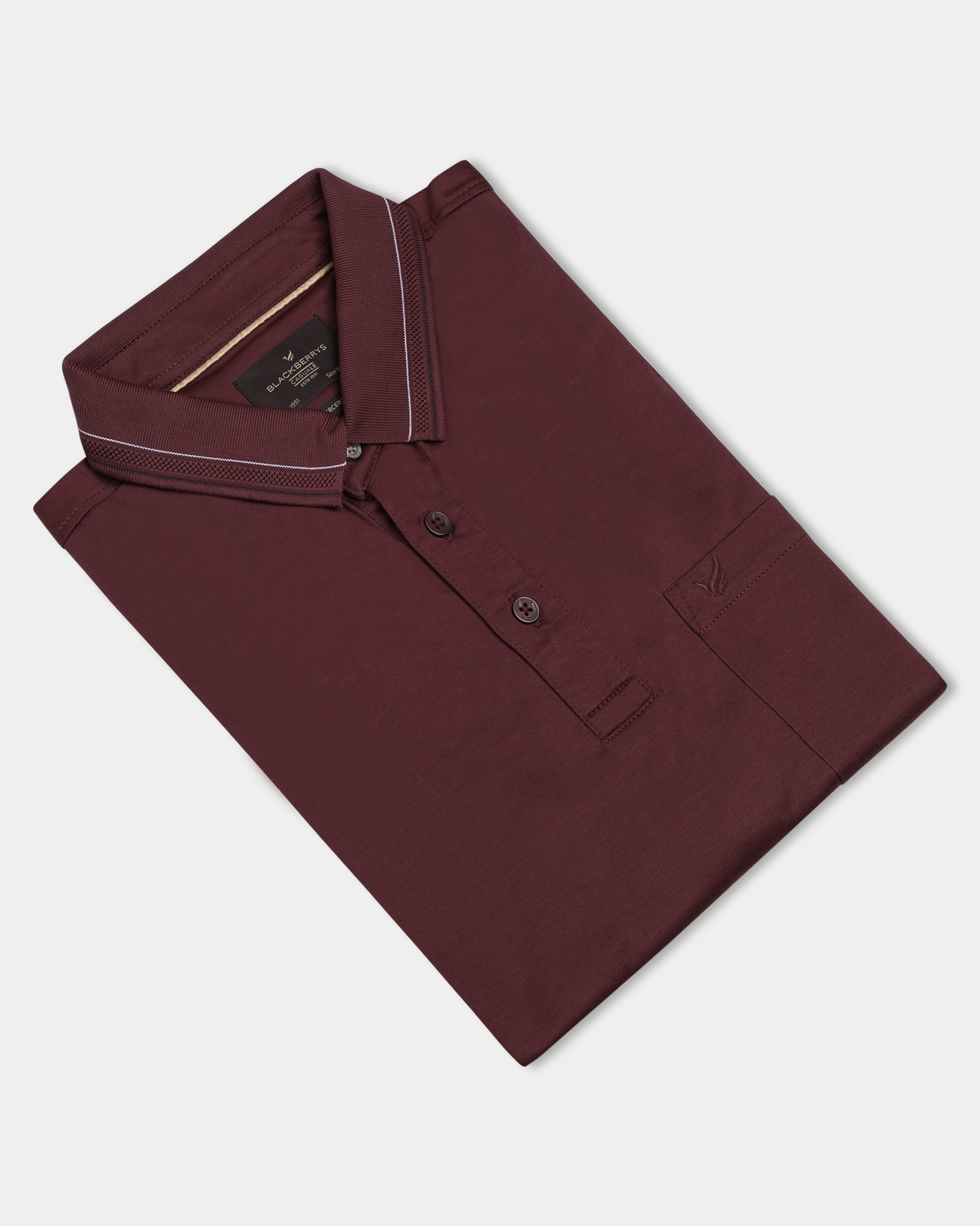 Port Wine Solid Polo - Ram