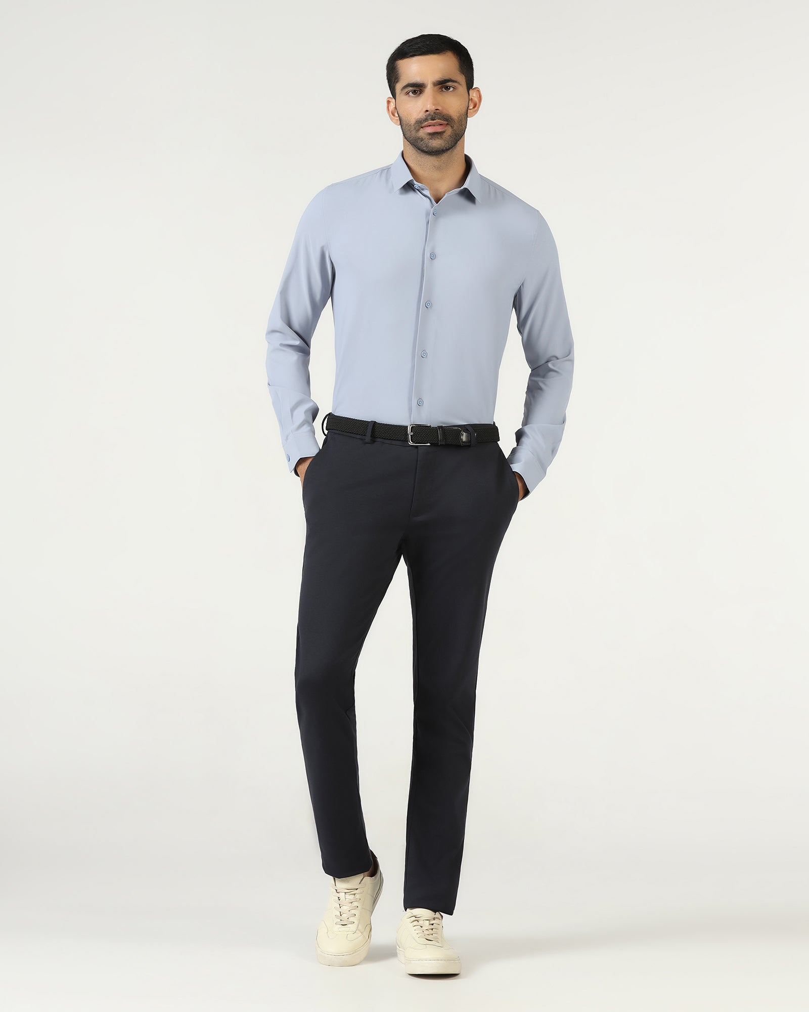 Powder Blue Techpro Solid Shirt - Shephard