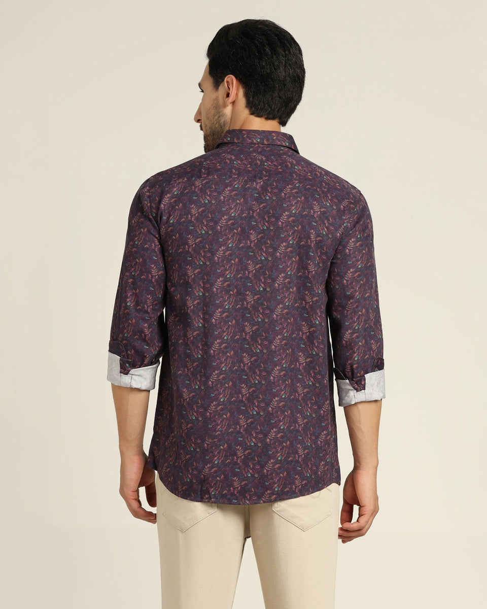 Casual Maroon Printed Shirt - Nel