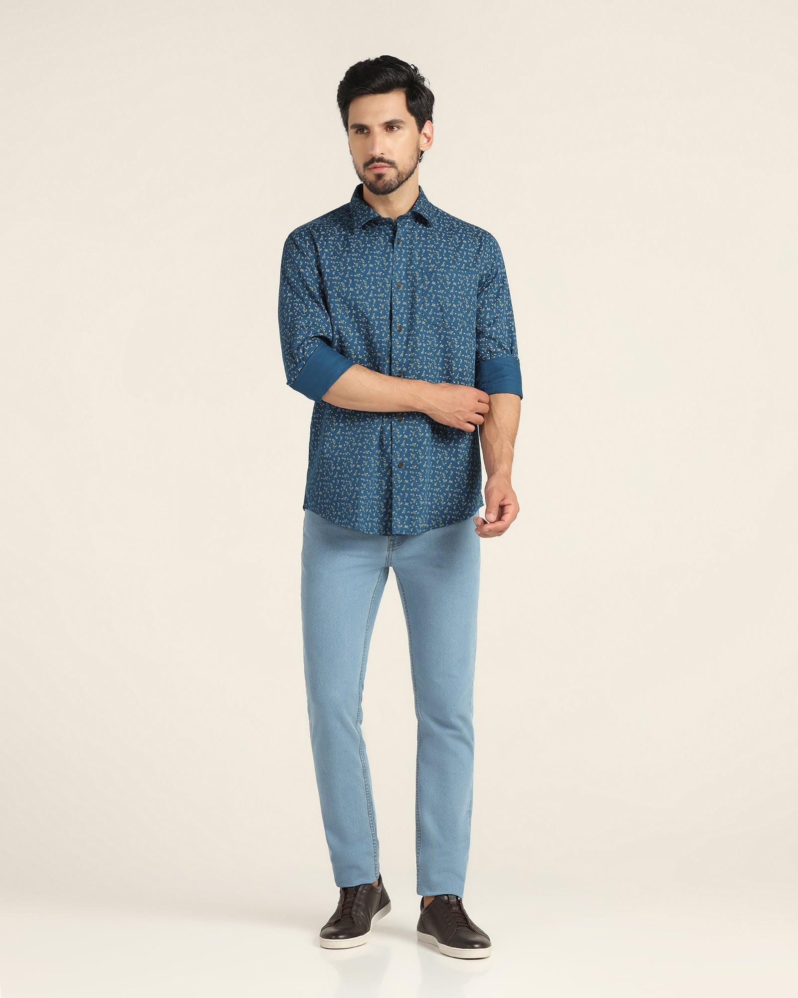 Casual Navy Printed Shirt - Lord - Blackberrys