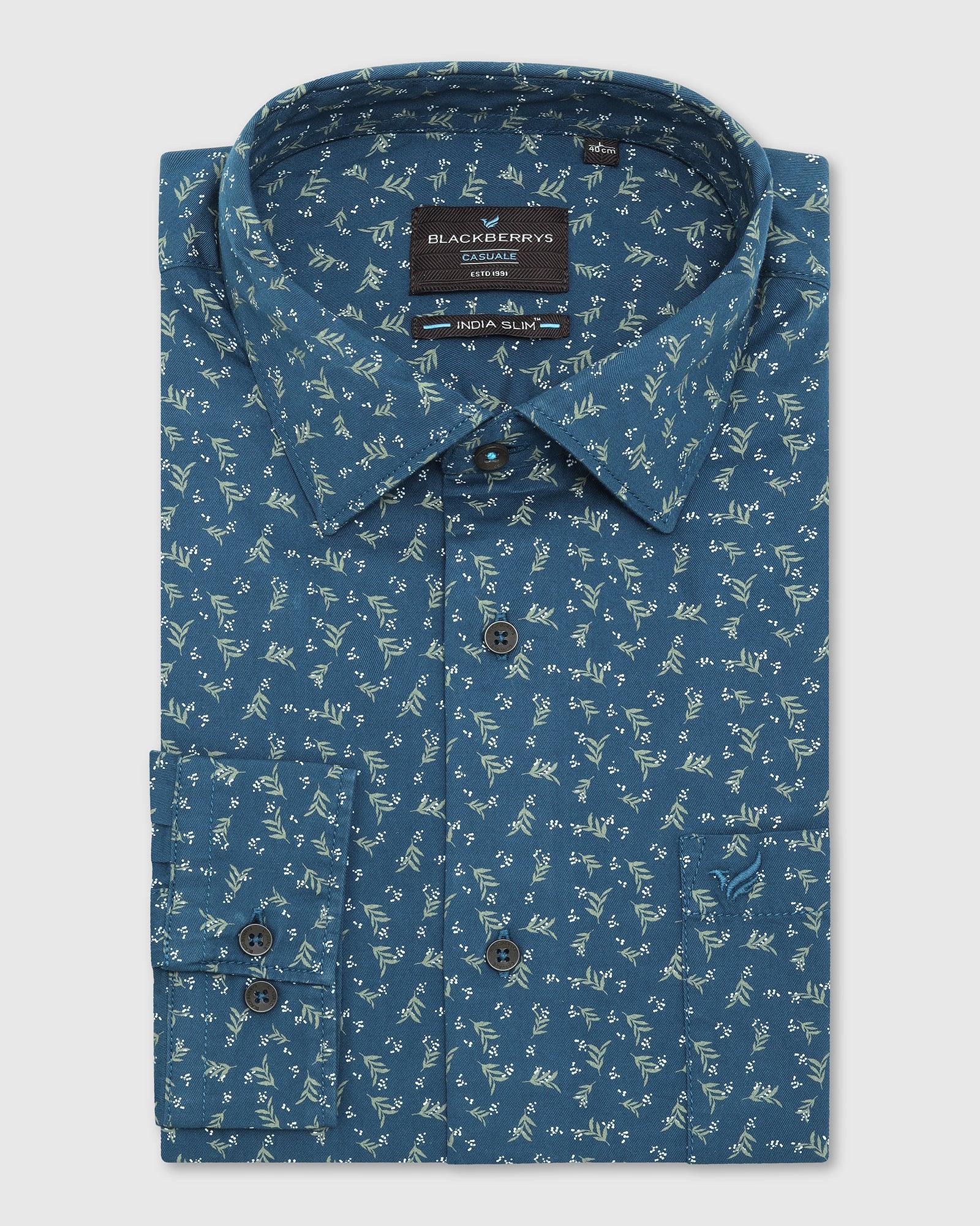 Casual Navy Printed Shirt - Lord - Blackberrys