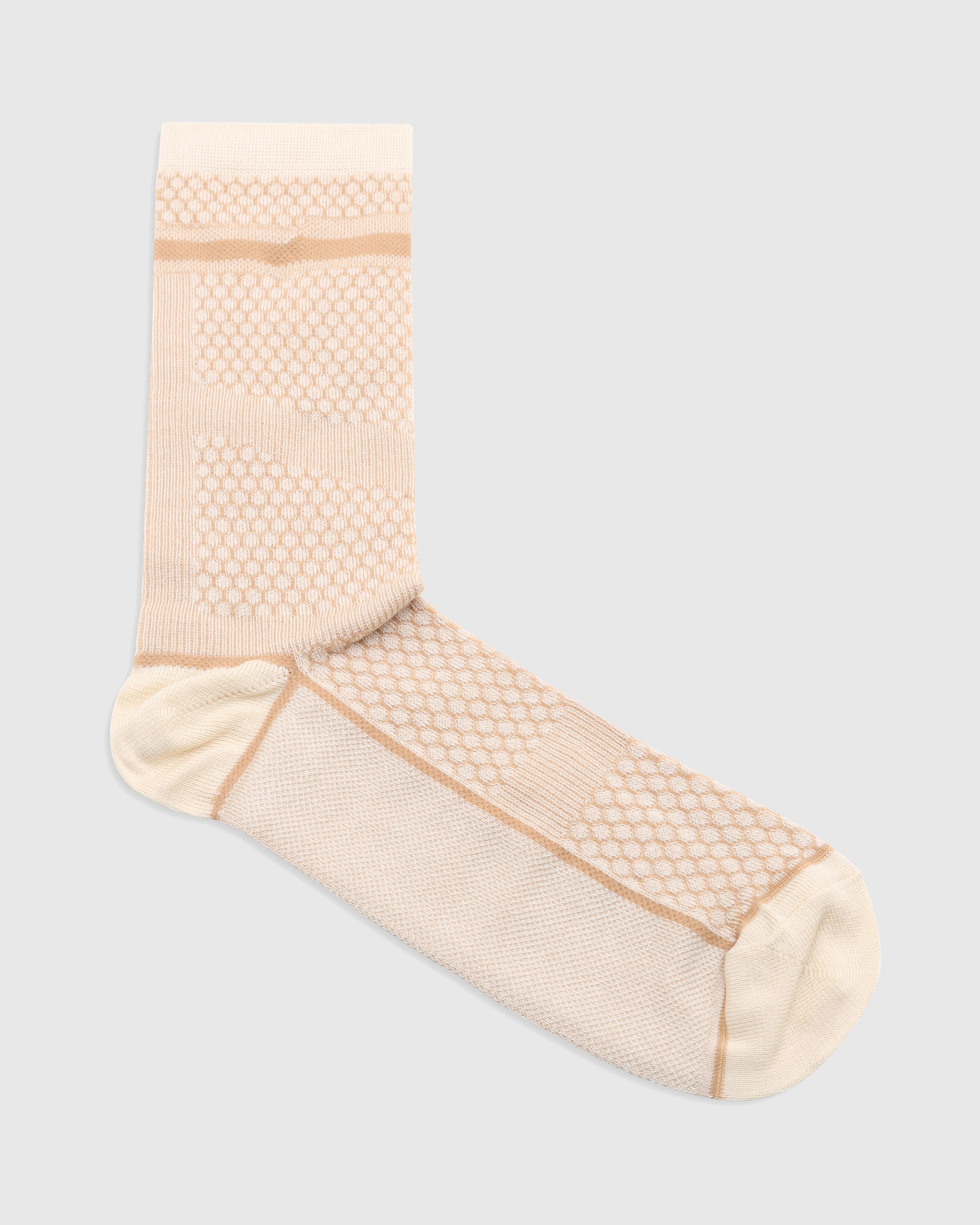 Cotton Beige Printed Socks - Redcliff - Blackberrys