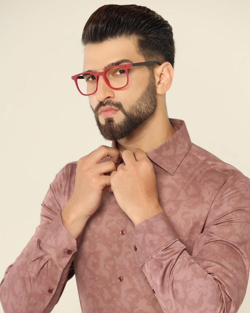 Formal Dusty Pink Printed Shirt - Penny