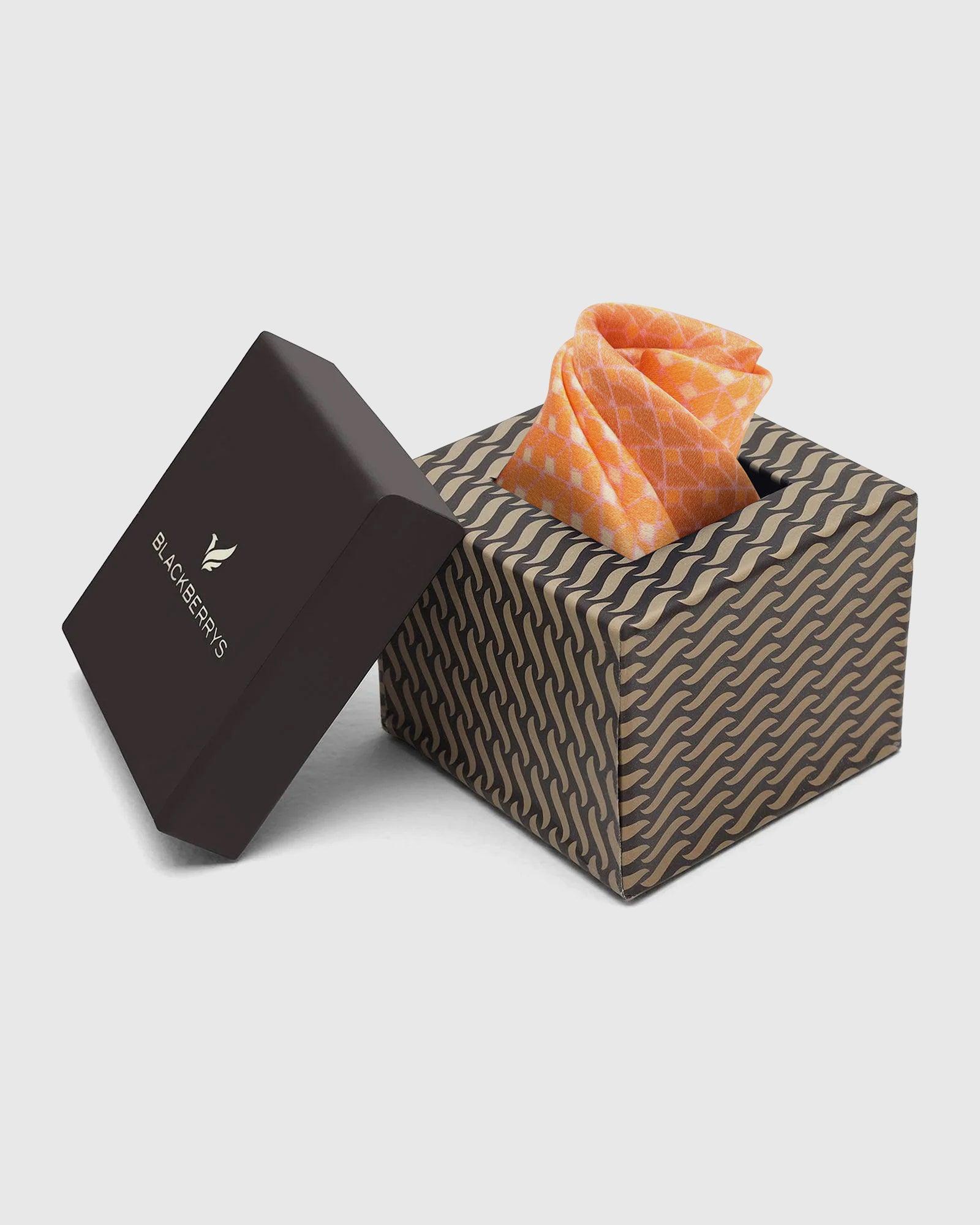 Silk Beige Printed Pocket Square - Tylell - Blackberrys