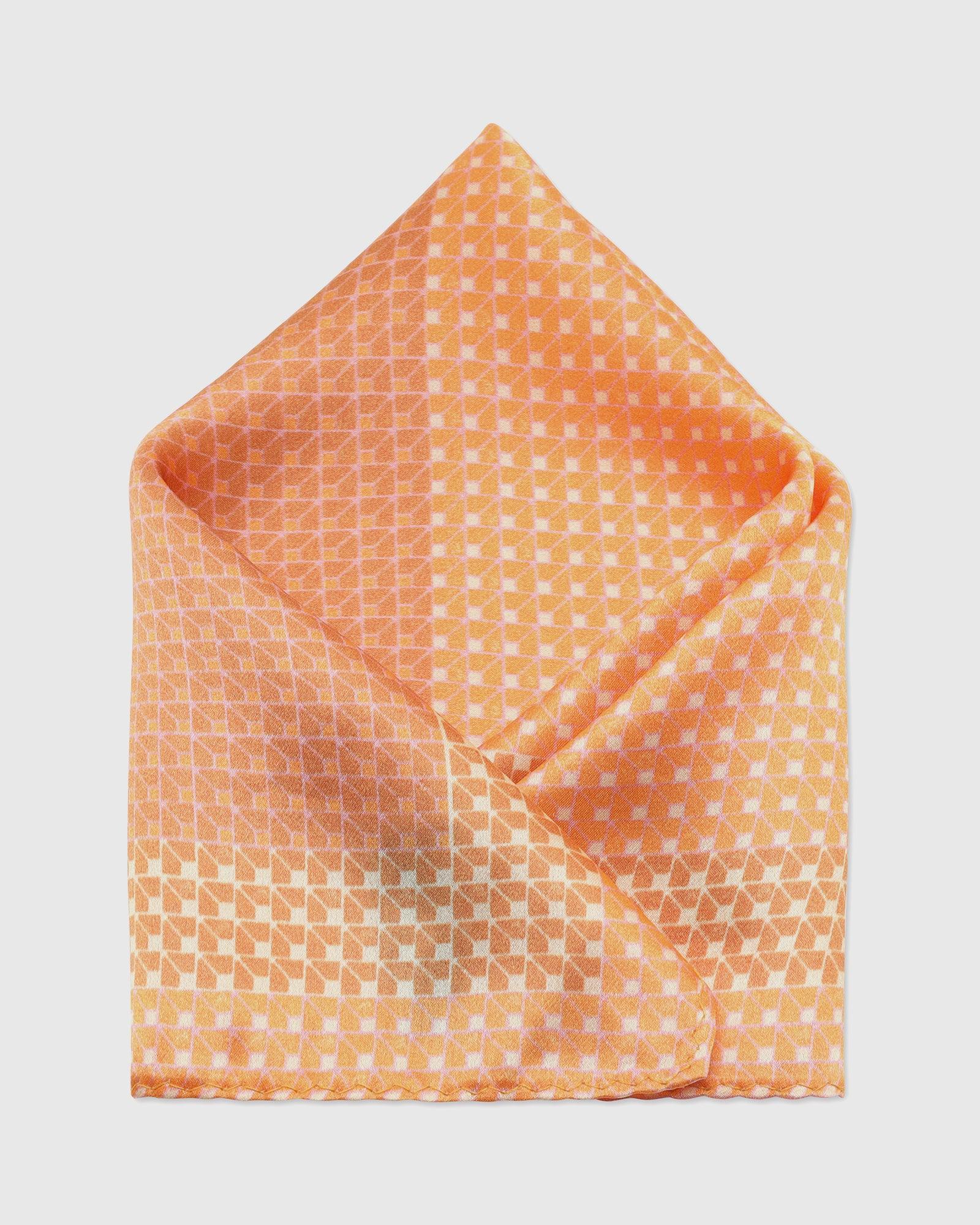 Silk Beige Printed Pocket Square - Tylell - Blackberrys