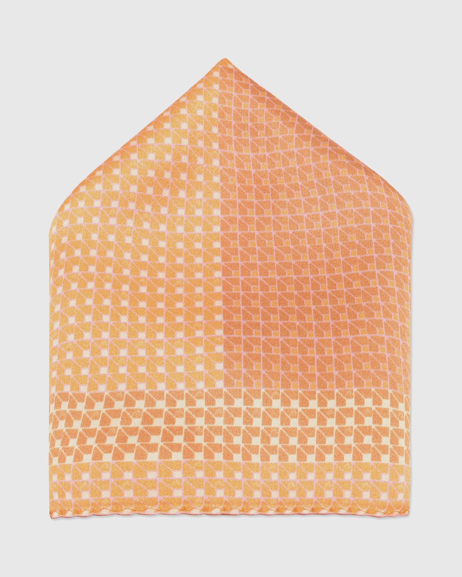 Silk Beige Printed Pocket Square - Tylell - Blackberrys