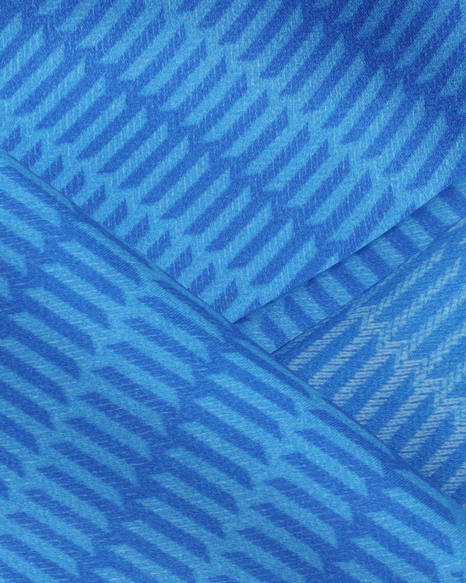 Silk Blue Printed Pocket Square - Toyota - Blackberrys