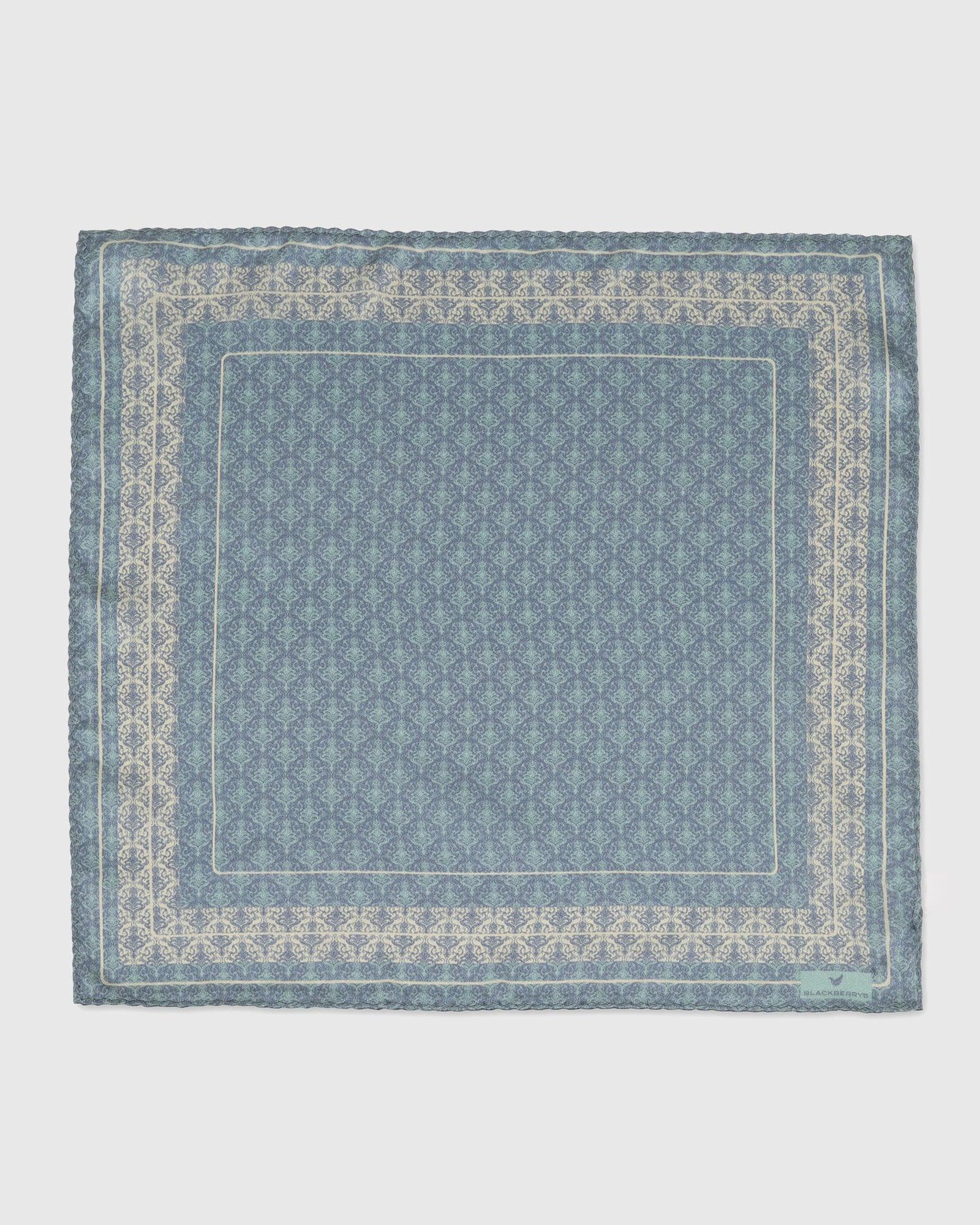 Forest Green 100% Silk Printed Pocket Square - Tulip