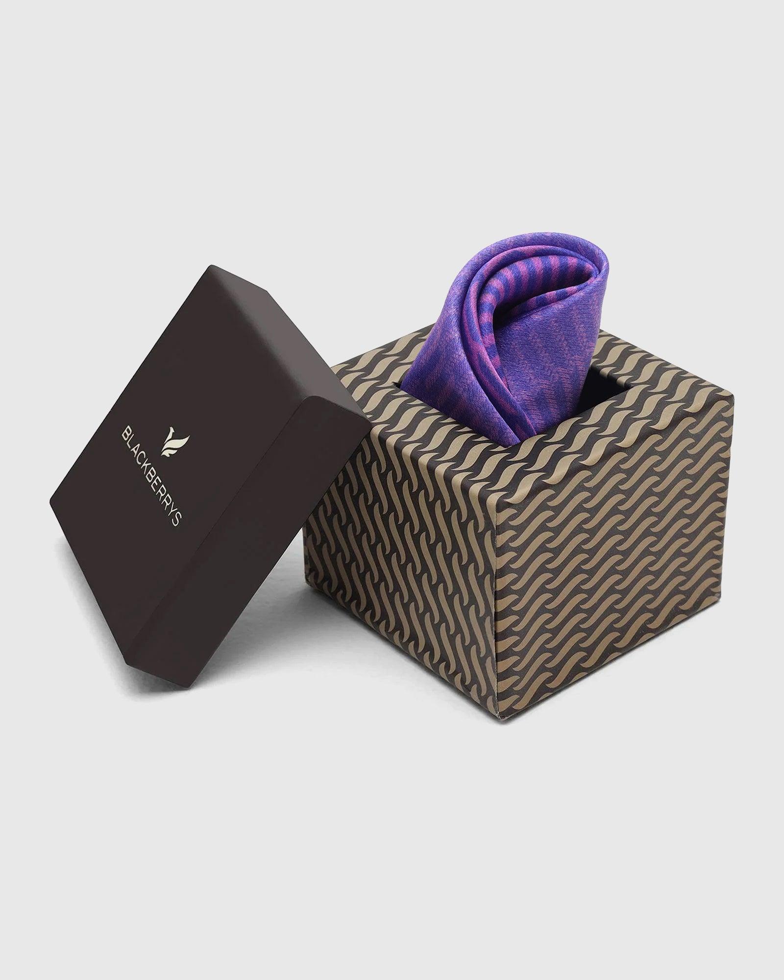 Silk Lavender Printed Pocket Square - Toyota - Blackberrys