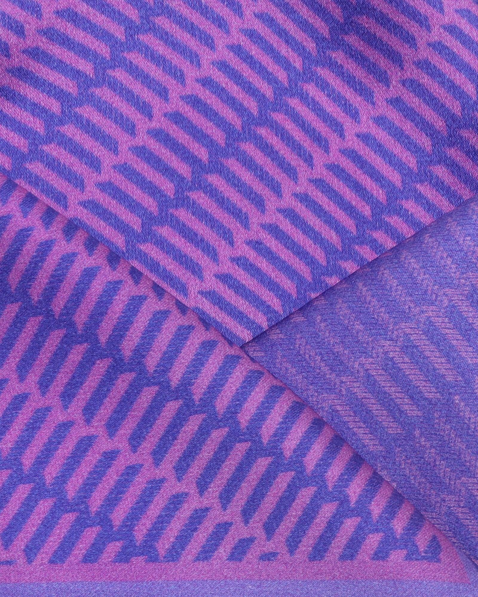 Silk Lavender Printed Pocket Square - Toyota - Blackberrys