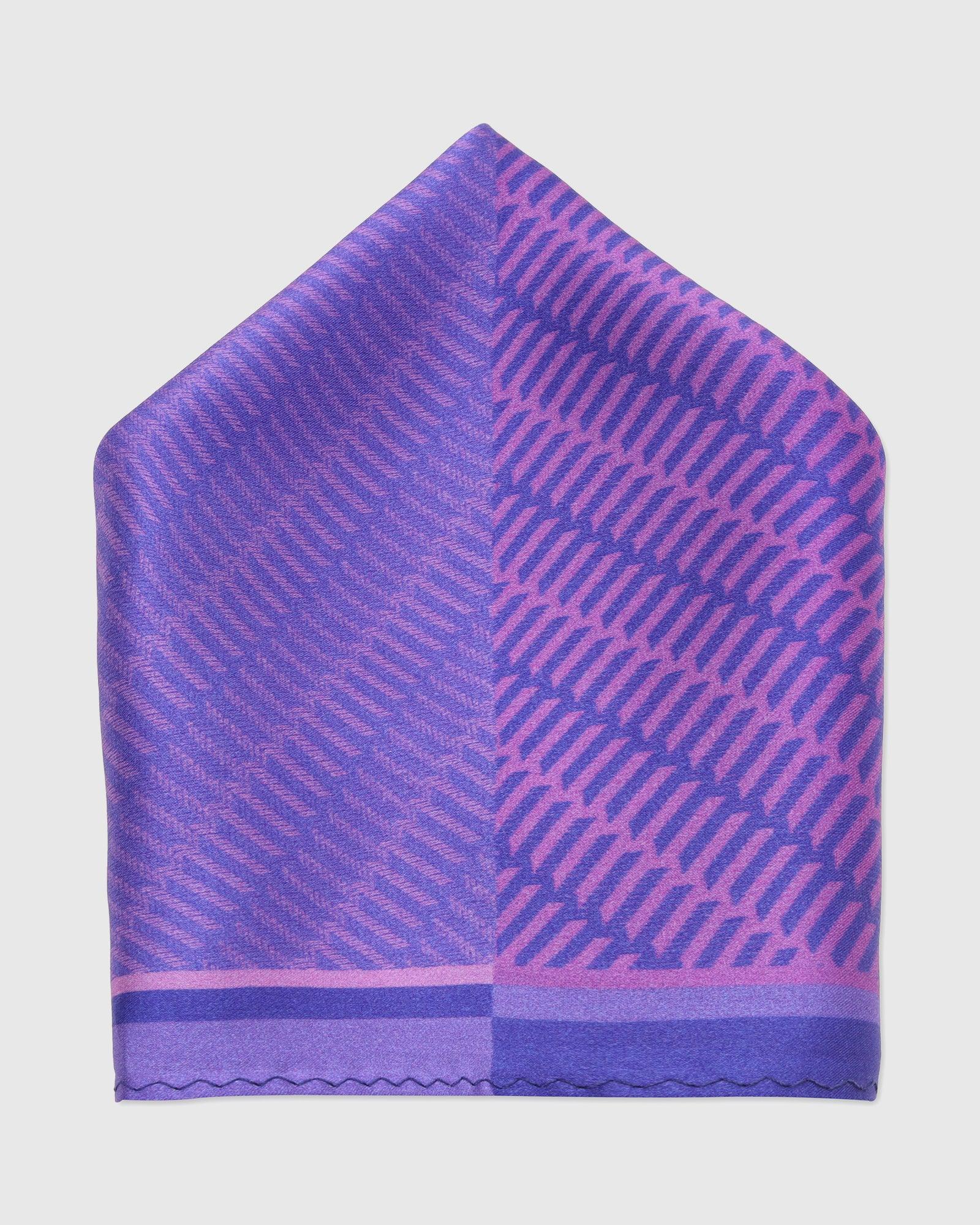 Silk Lavender Printed Pocket Square - Toyota - Blackberrys