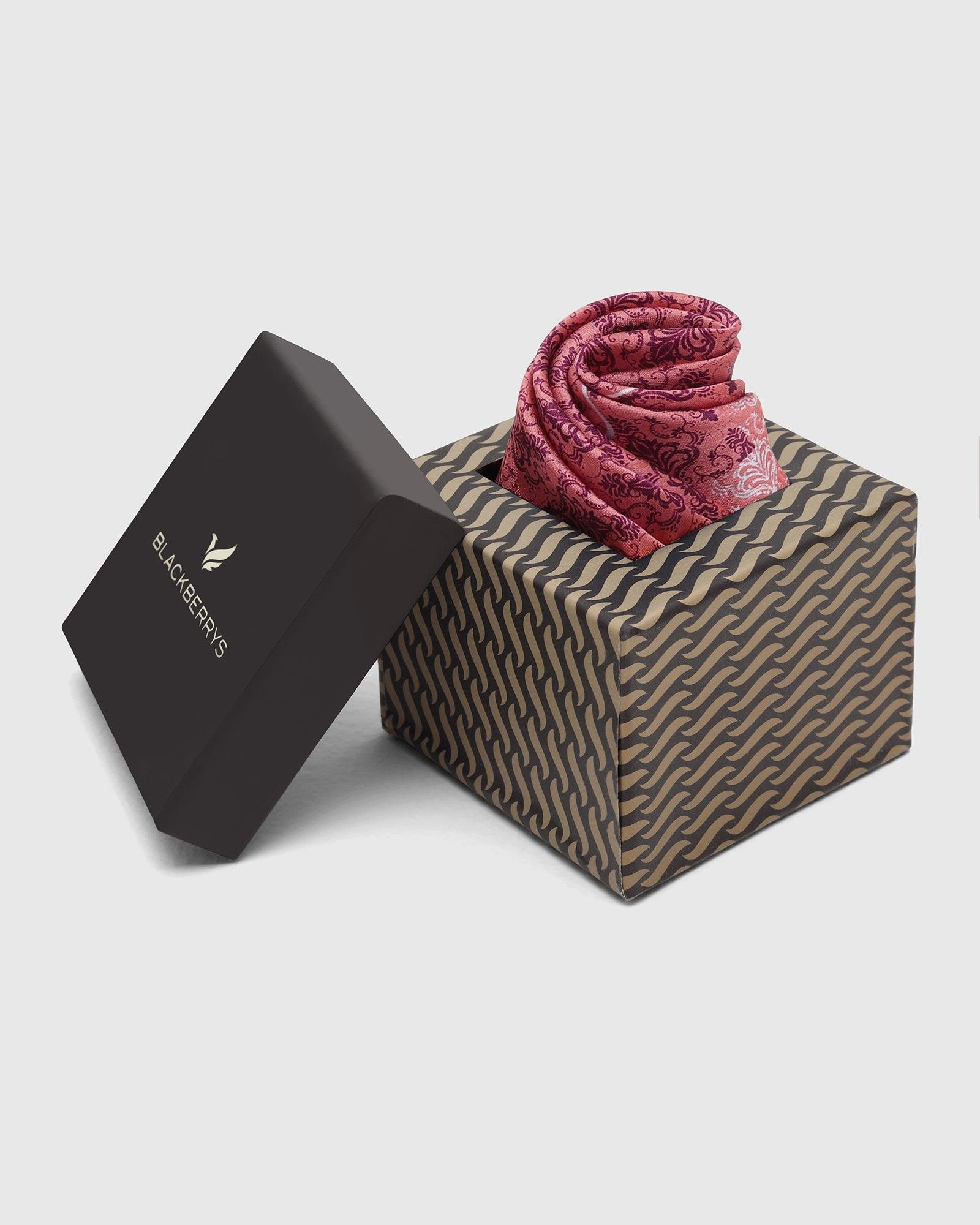 Silk Pink Printed Pocket Square - Tulip - Blackberrys