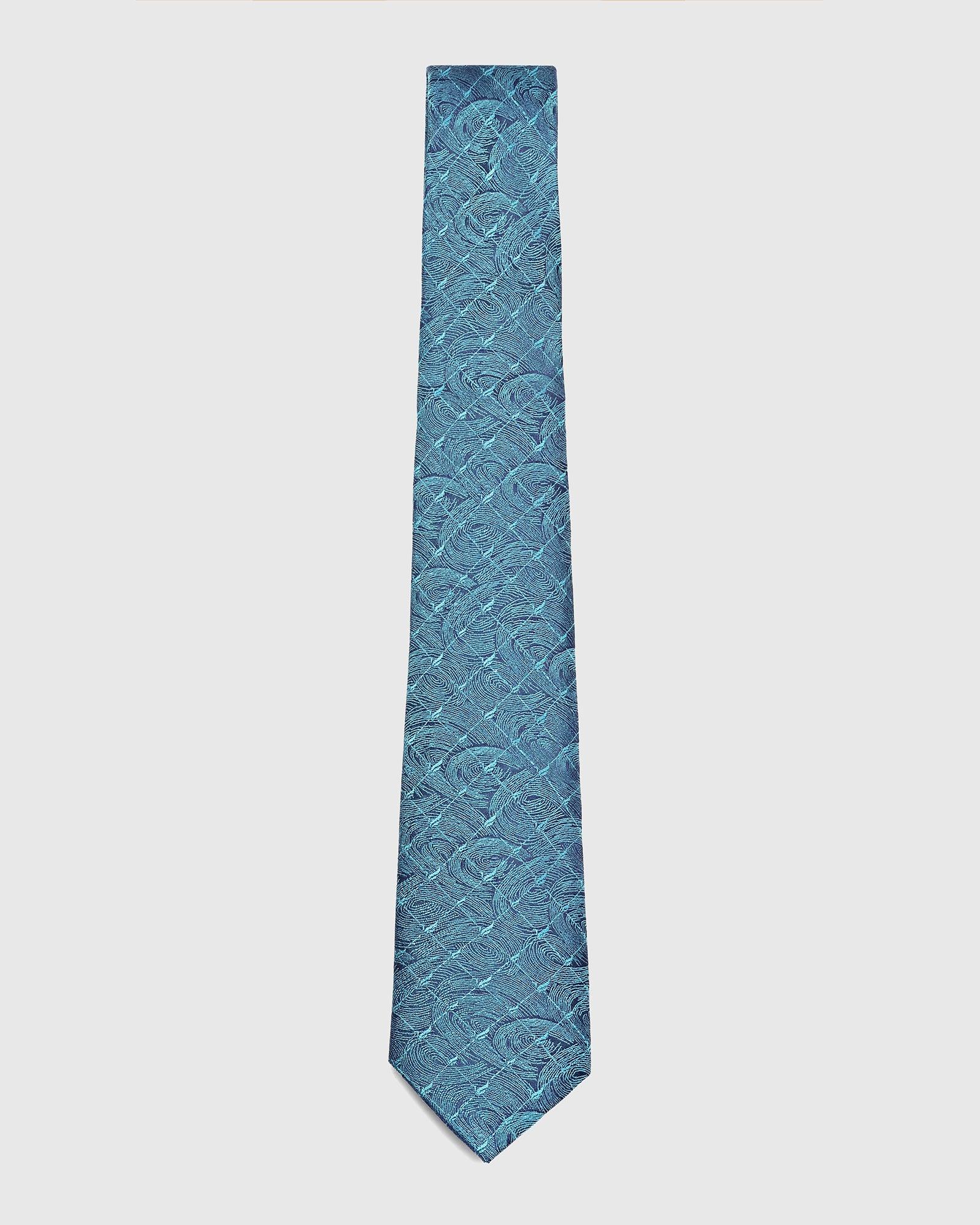Printed Tie In Blue (Theo) - Blackberrys