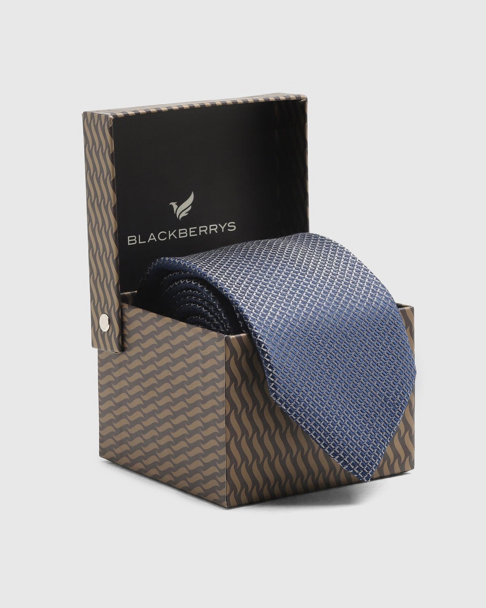 Silk Dark Purple Jacquard Tie - Troy