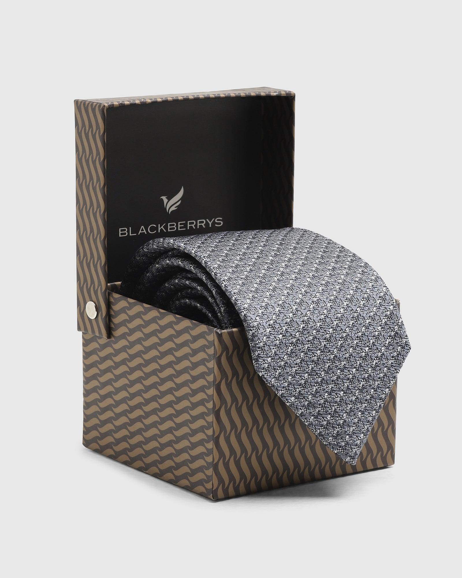 Silk Grey Jacquard Tie - Twinkle