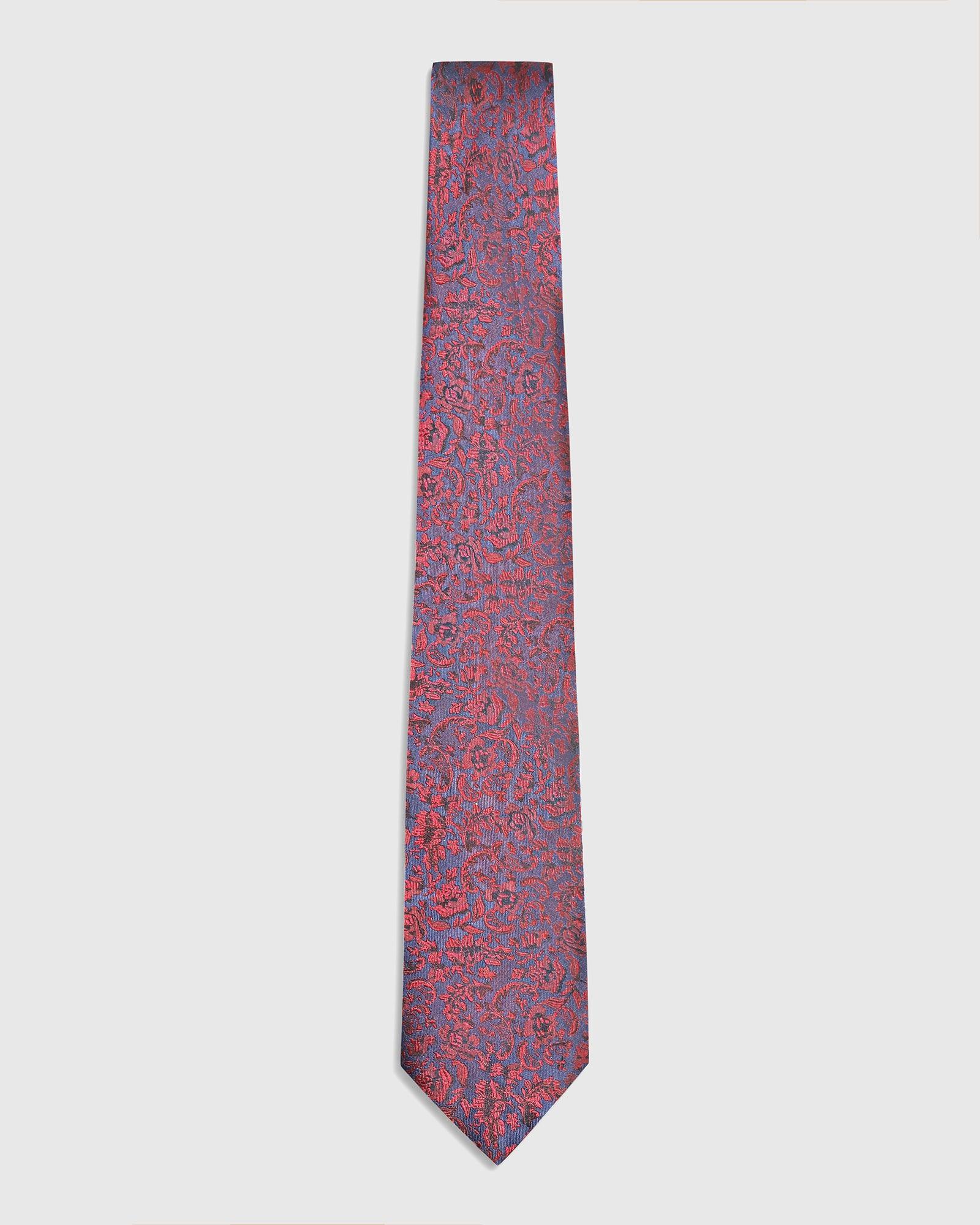 Printed Tie In Maroon (Tesla) - Blackberrys