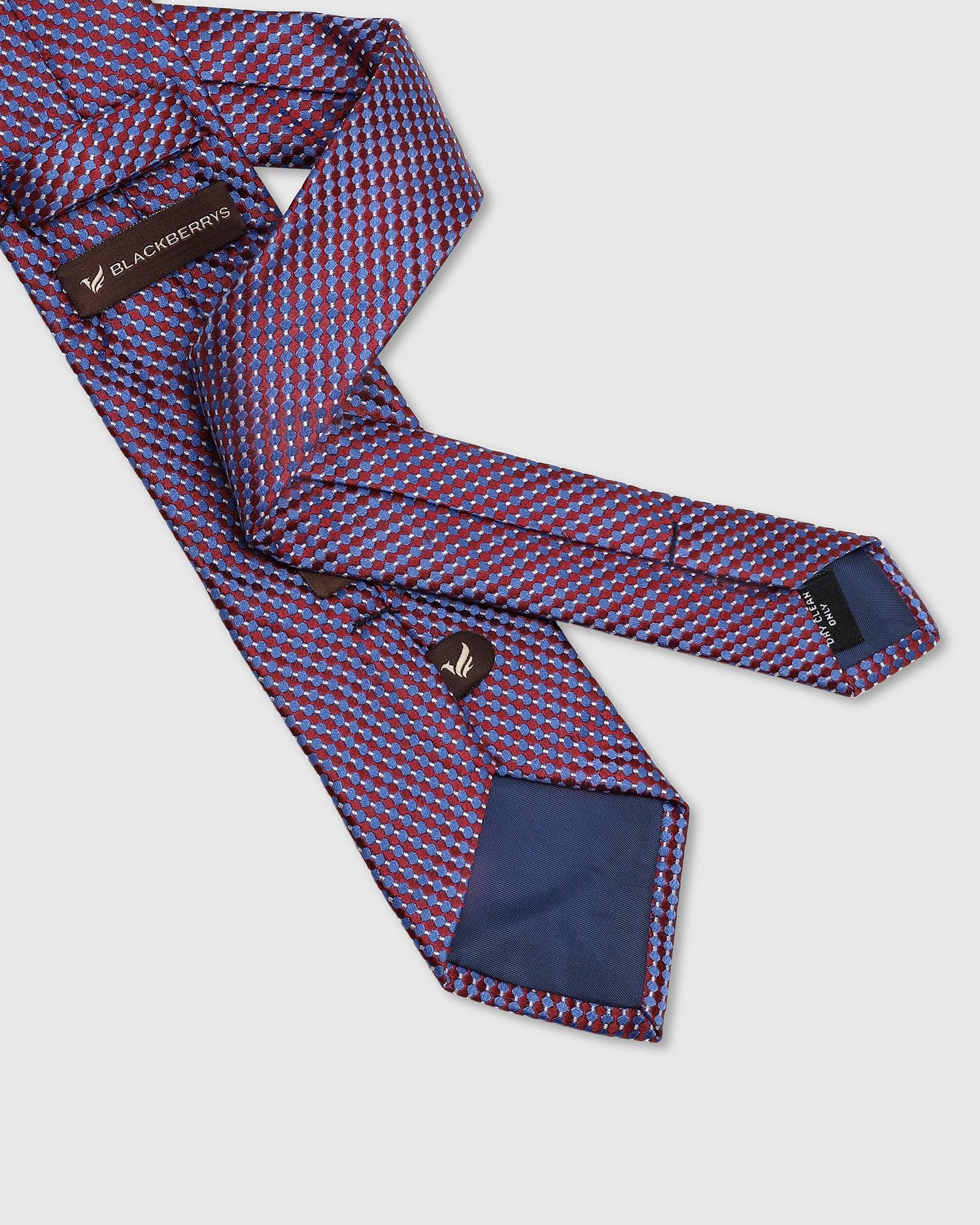 Printed Tie In Maroon (Twice) - Blackberrys