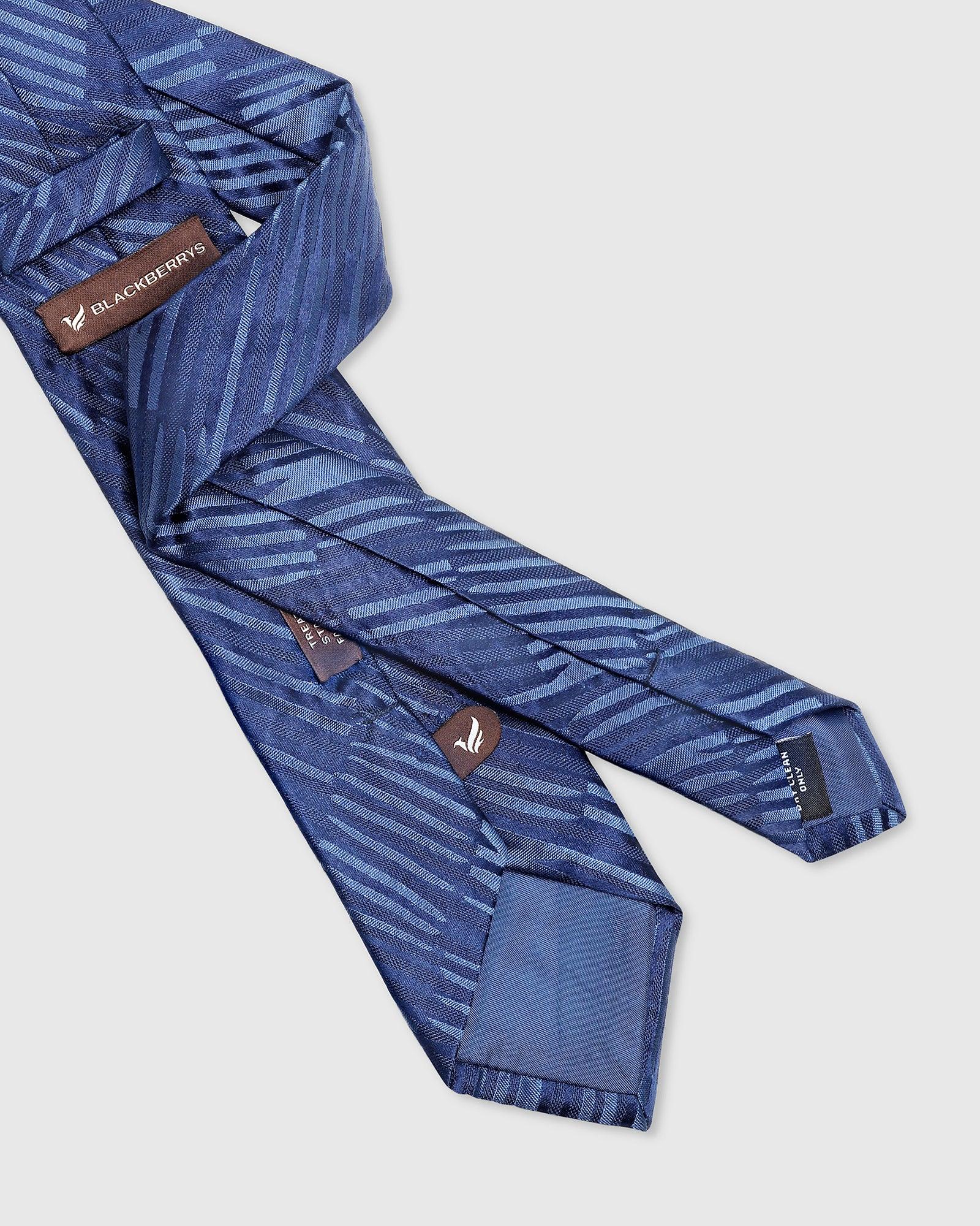 Printed Tie In Navy (Thyrone) - Blackberrys