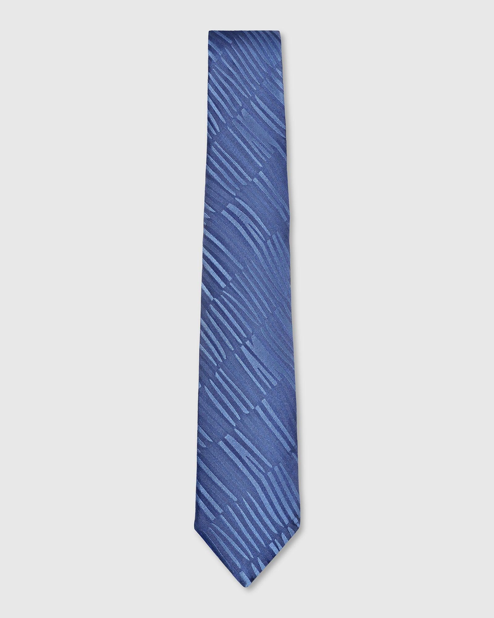 Printed Tie In Navy (Thyrone) - Blackberrys