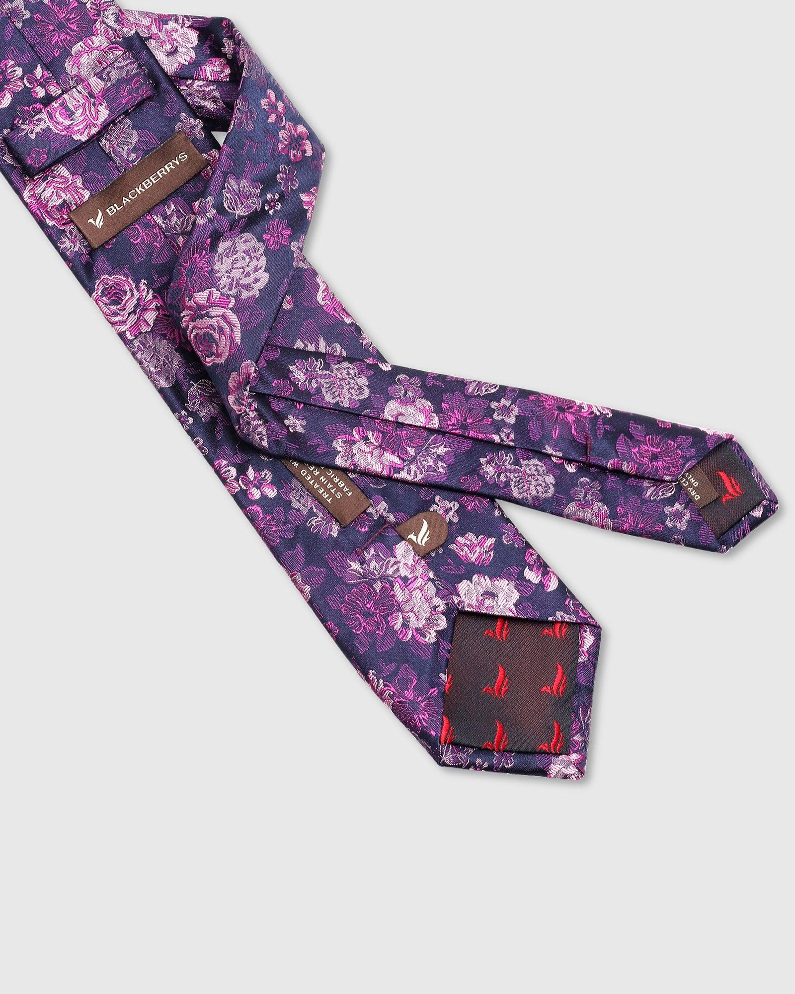 Printed Tie In Navy (Tucker) - Blackberrys