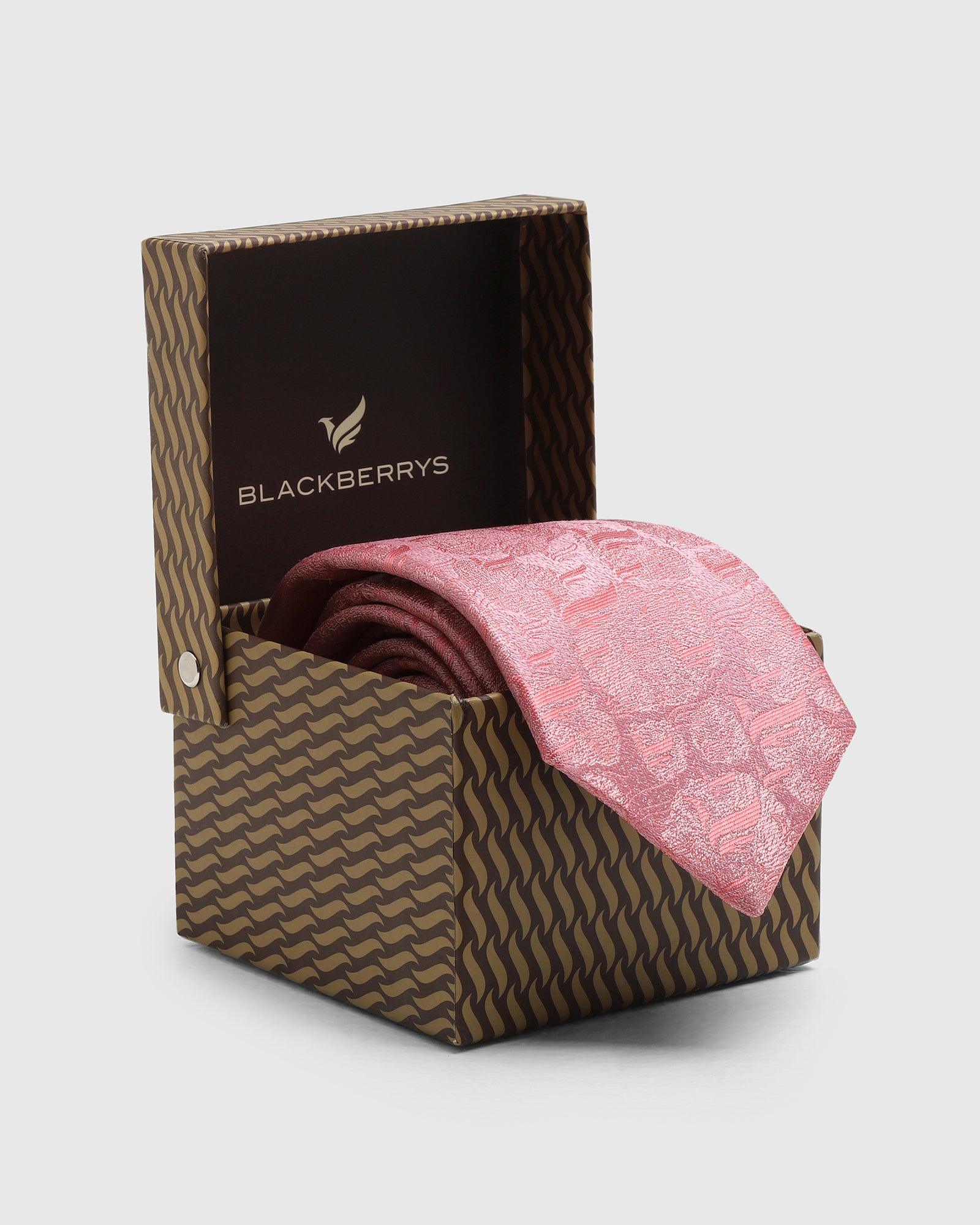Silk Pink Jacquard Tie - Talisca